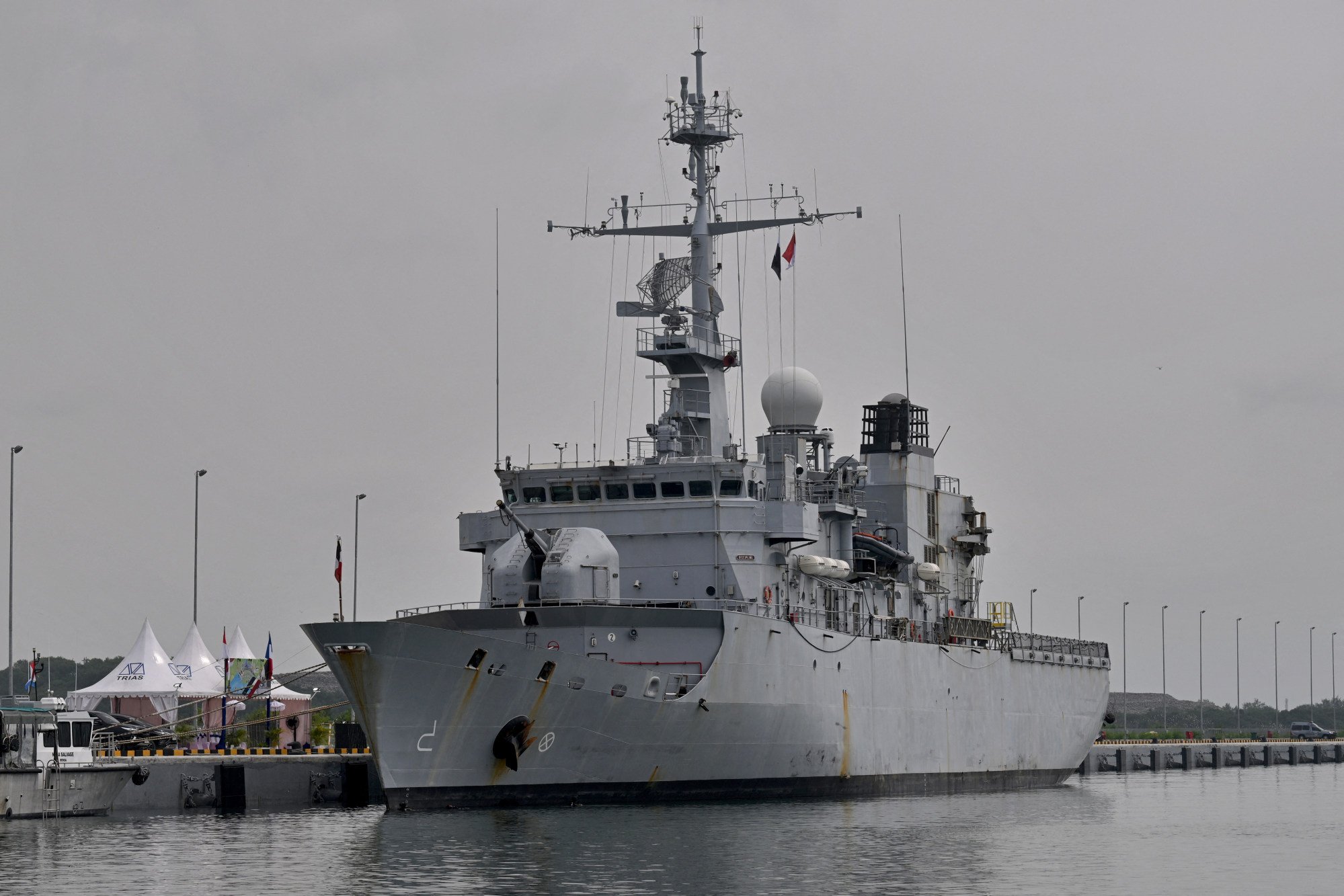 An Indonesian naval ship seen moored at port in Bali ahead of a multilateral naval exercise in February. Photo: AFP An Indonesian naval ship seen moored at port in Bali ahead of a multilateral naval exercise in February. Photo: AFP