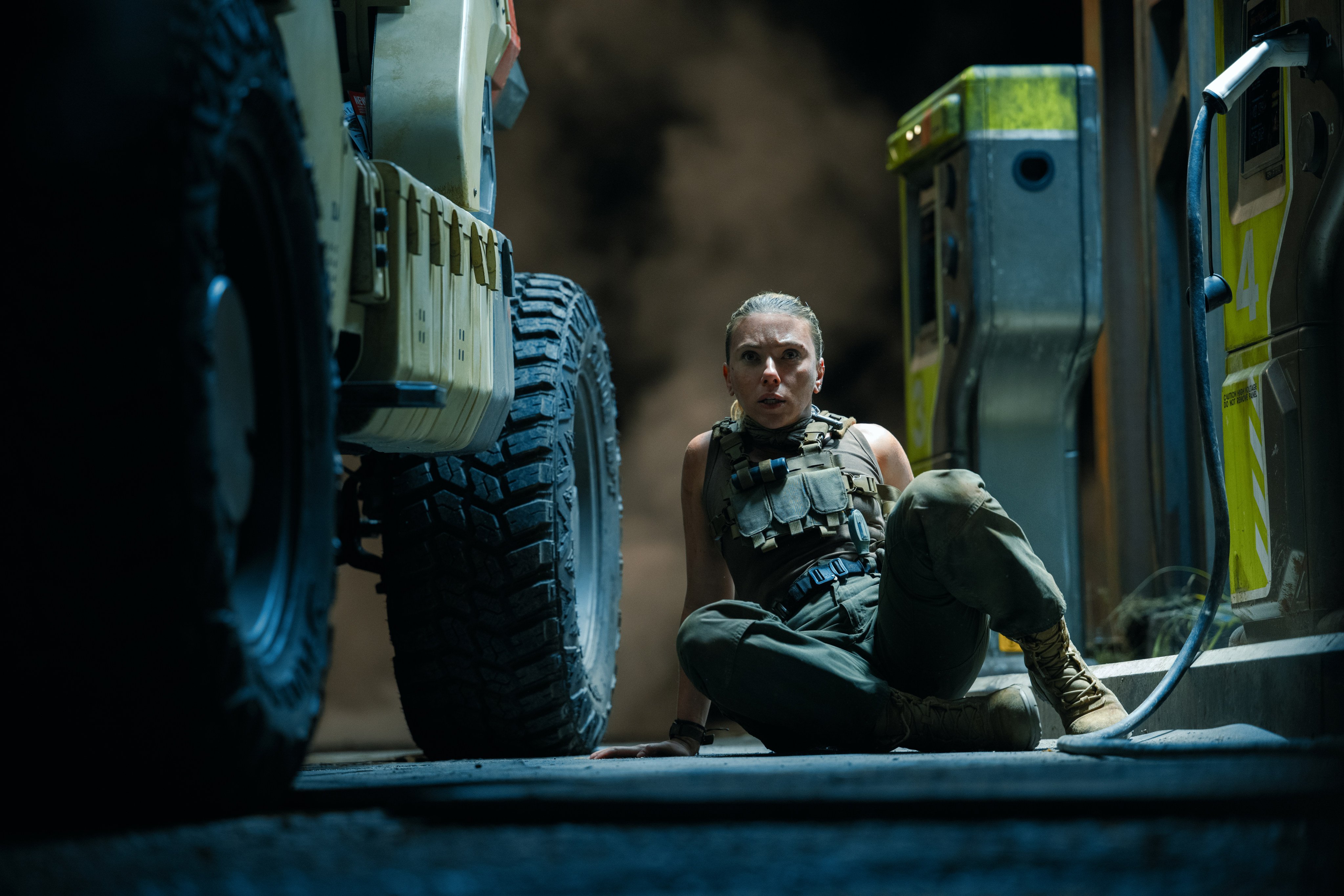 Scarlett Johansson in a still from Jurassic World Rebirth. Photo: Universal Pictures