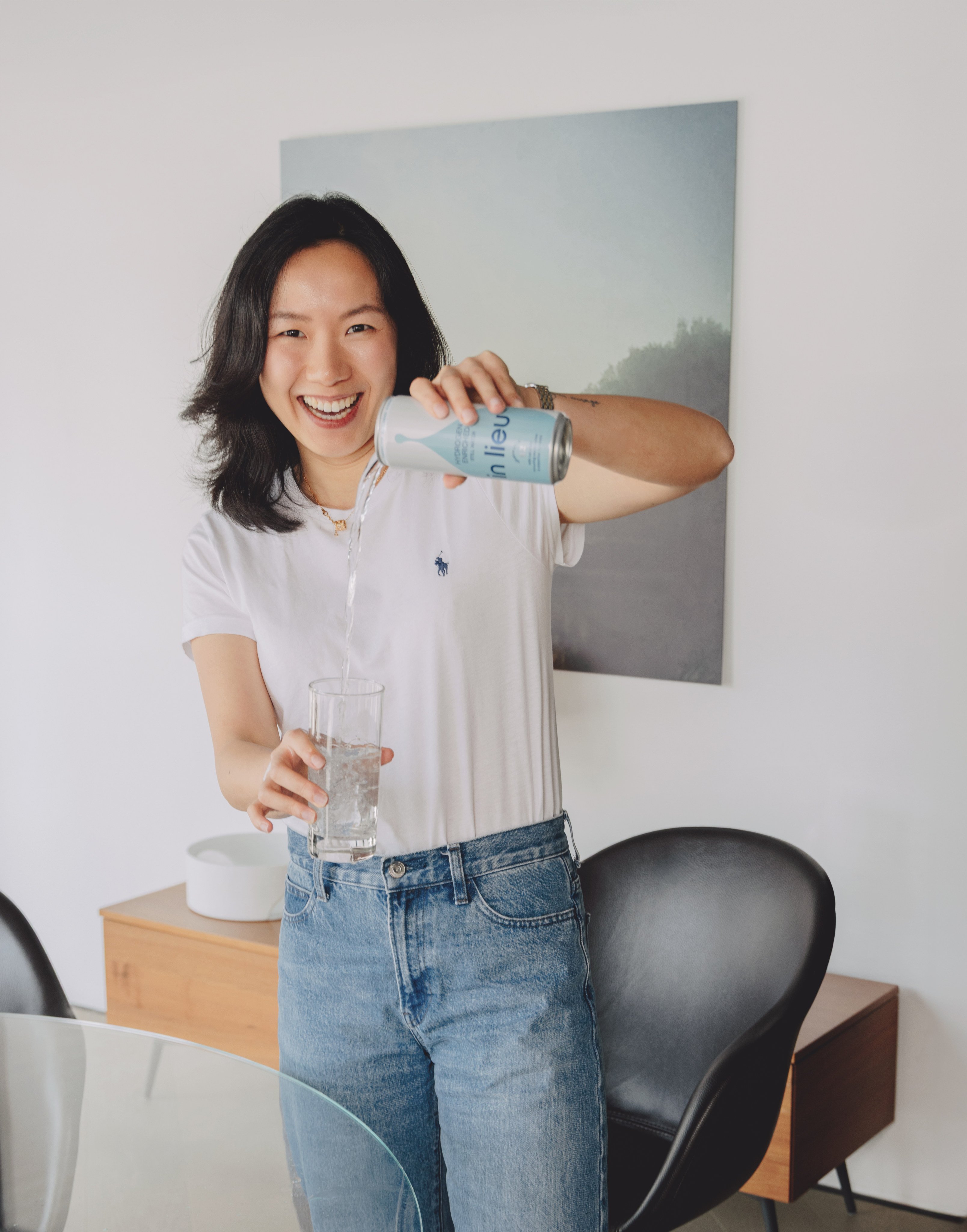 Joanne Zhou’s start-up In Lieu offers Hong Kong consumers what she says is a more sustainable choice: water drawn from the mountains of Henan and supplied in cans not plastic bottles. Photo: Jocelyn Tam