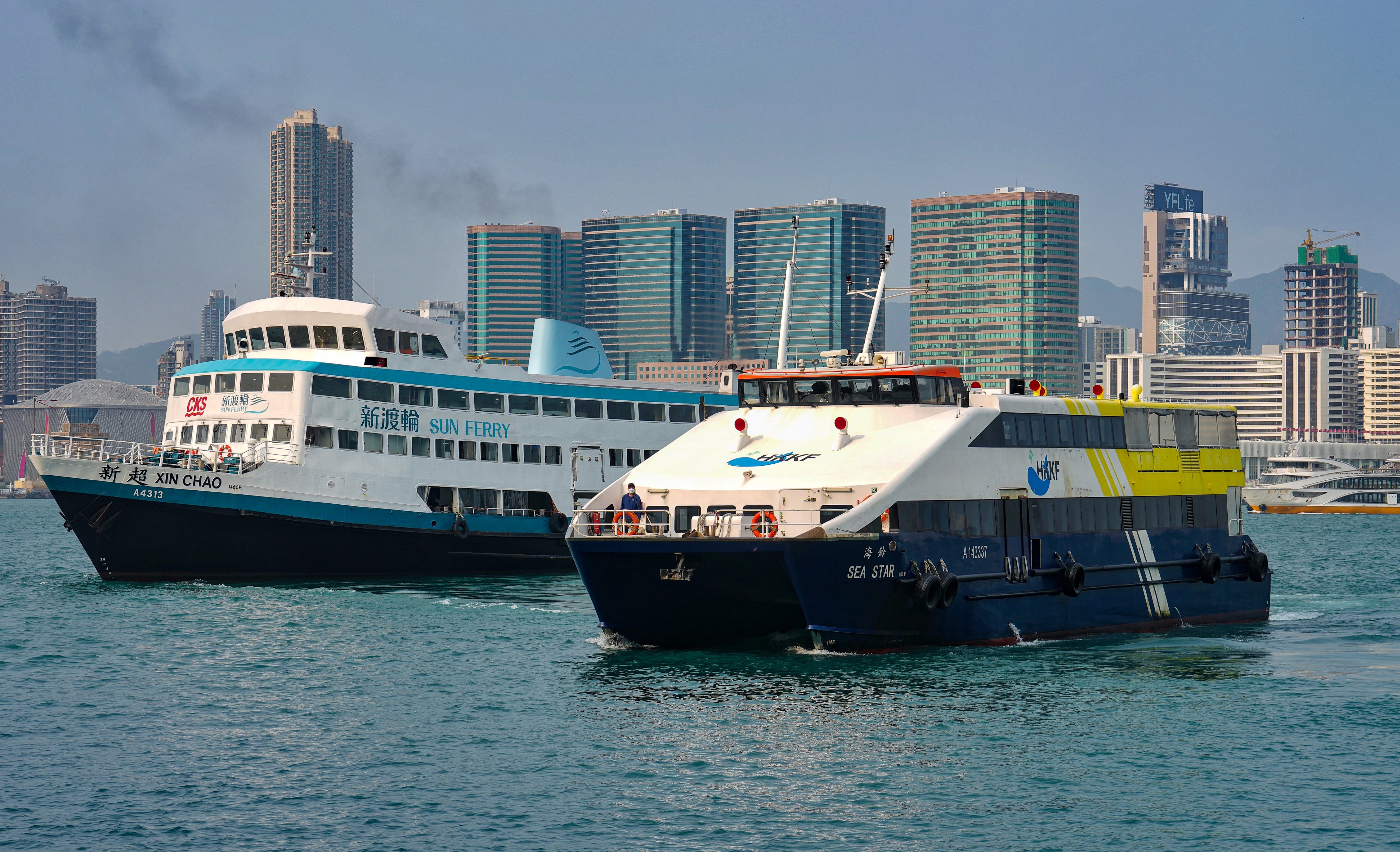Ferries arrive at the Central Ferry Pier. Hongkongers may have to make alternative transport arrangements as certain ferry services will be suspended during the visit by a Chinese naval fleet from Thursday. Photo: Elson Li