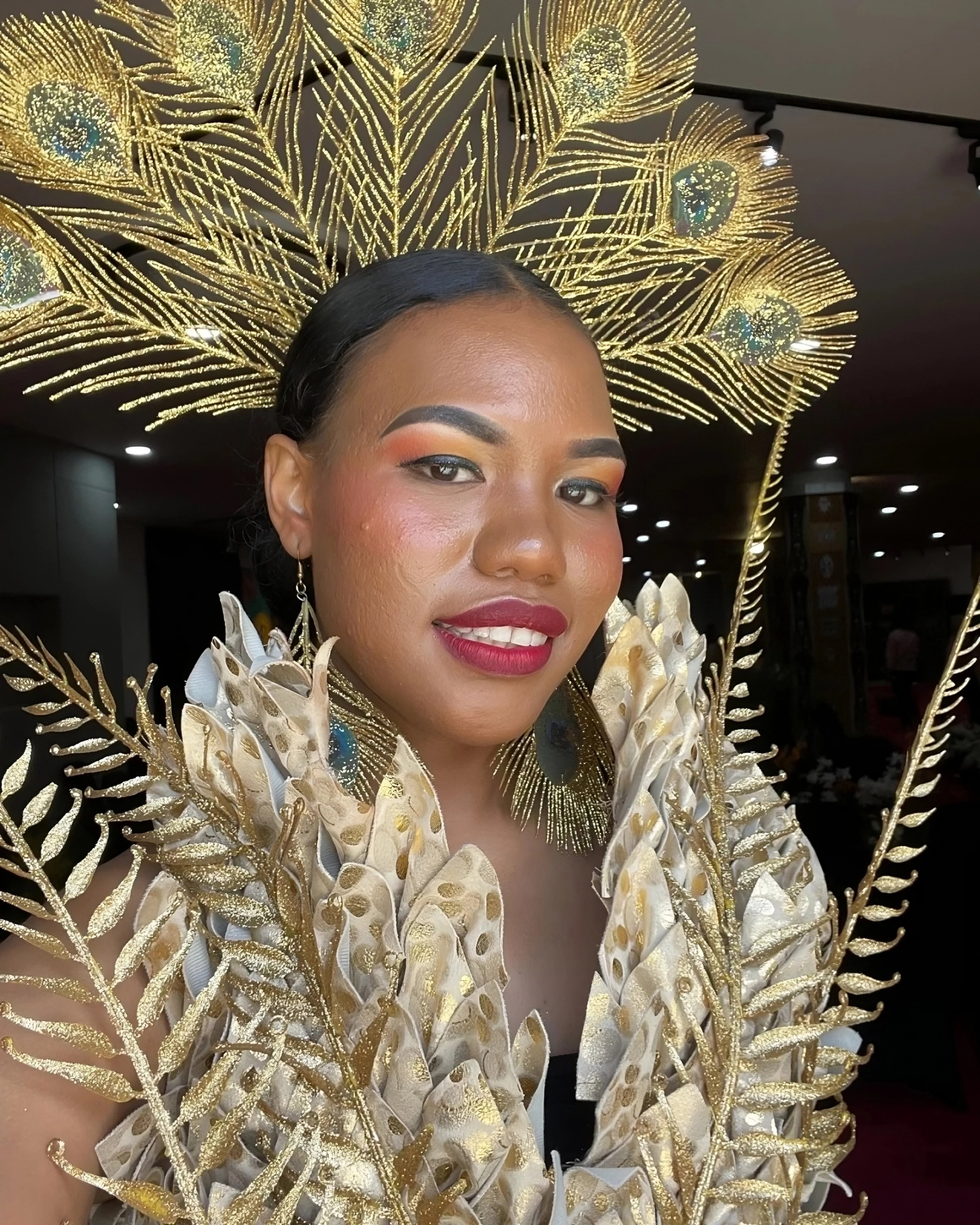 Merince Kogoya was officially removed from the Miss Indonesia 2025 beauty pageant after a video showing her waving the Israeli flag and offering prayers for the country went viral. Photo: Instagram/kogoya_merry