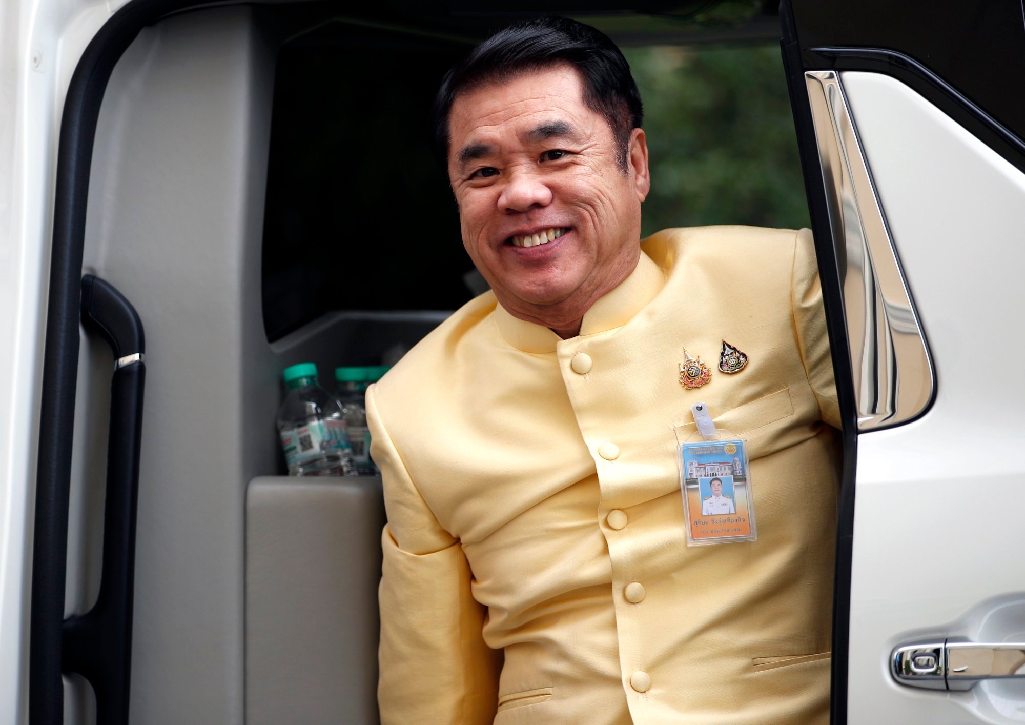 Thai Deputy Prime Minister and acting caretaker prime minister Suriya Juangroongruangkit arrives to attend a cabinet meeting in Bangkok on Monday. Photo: EPA Thai Deputy Prime Minister and acting caretaker prime minister Suriya Juangroongruangkit arrives to attend a cabinet meeting in Bangkok on Monday. Photo: EPA