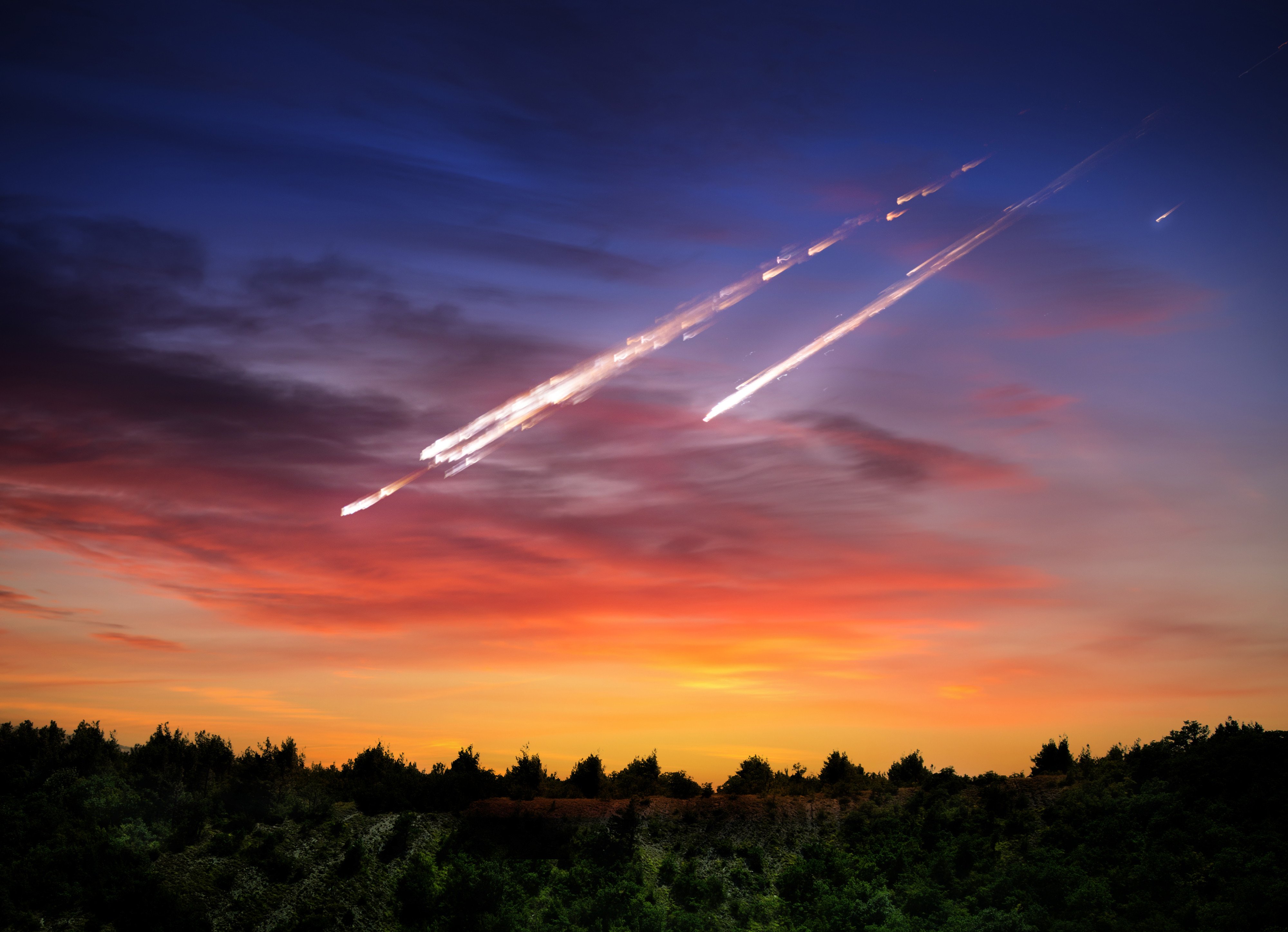 Meteoroids can fly in space for millions of years. When one enters the Earth’s atmosphere, it becomes known as a meteor. When it lands on Earth, it becomes known as a meteorite. Photo: Shutterstock
