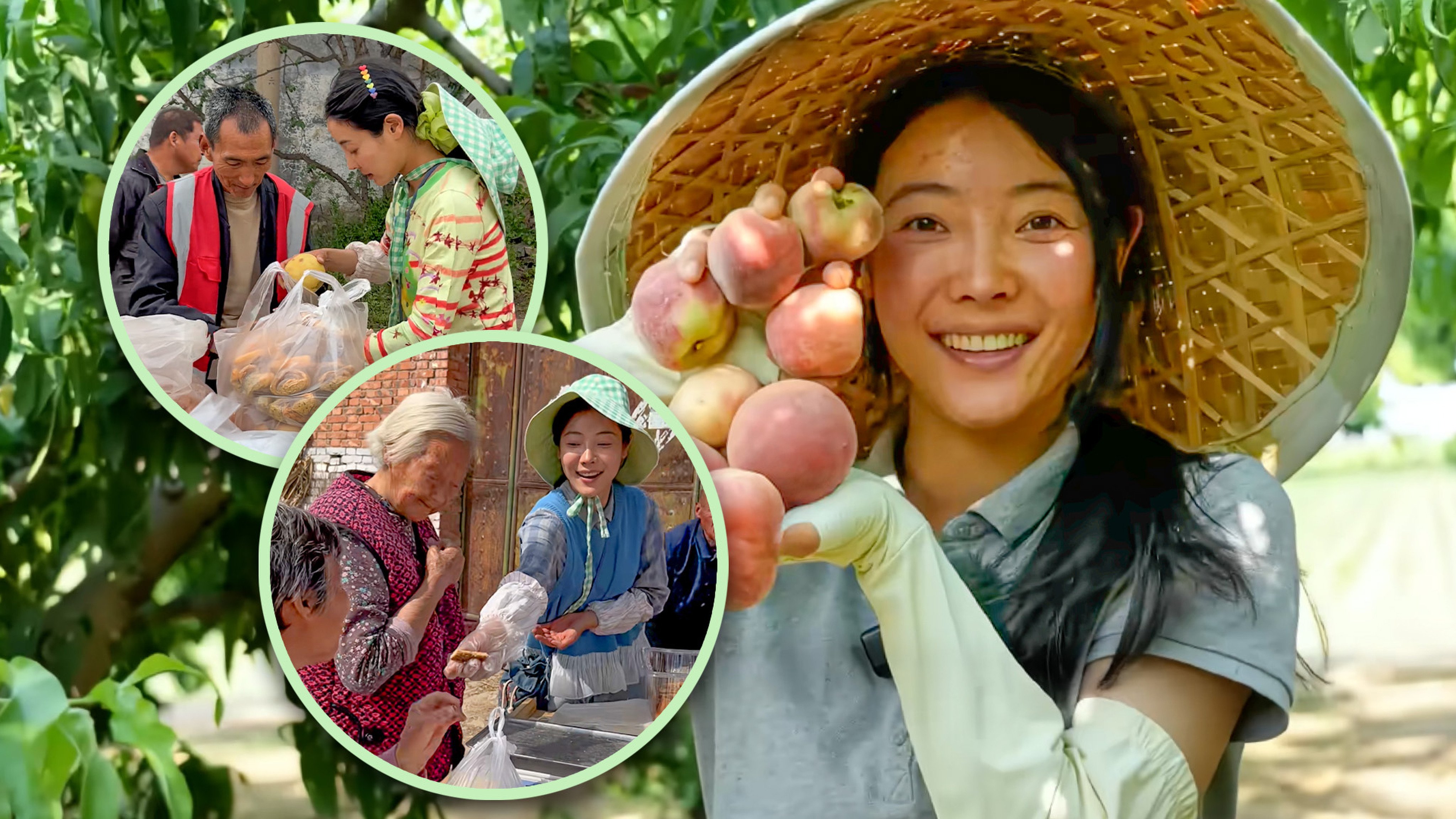 A Chinese woman who left school at the age of 15 to support her family has attracted millions of fans by selling produce online. Photo: SCMP composite/Douyin