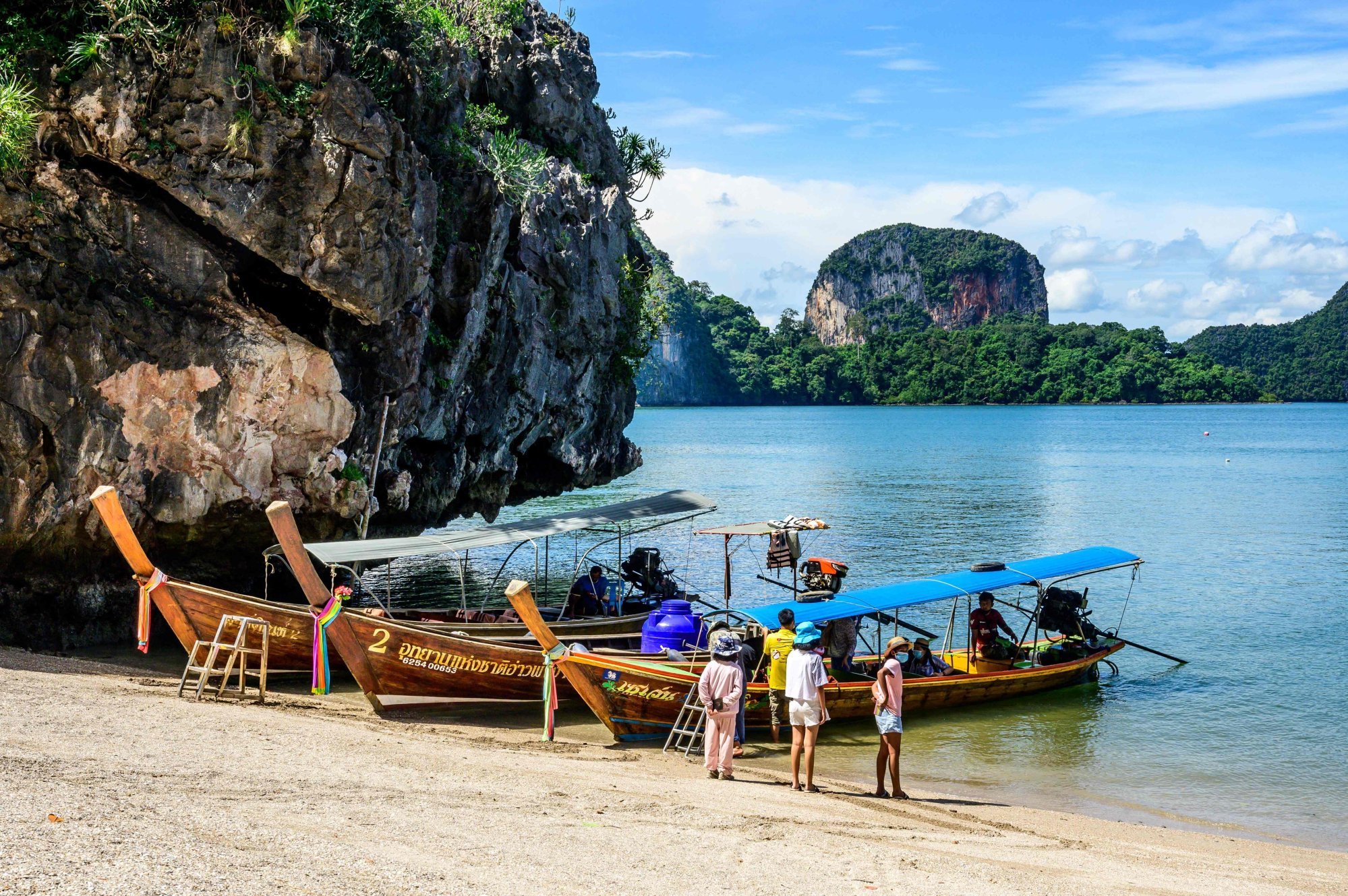Tourists arriving at James Bond Island in Phang Nga Bay, northeast of Phuket. Photo: AFP Tourists arriving at James Bond Island in Phang Nga Bay, northeast of Phuket. Photo: AFP