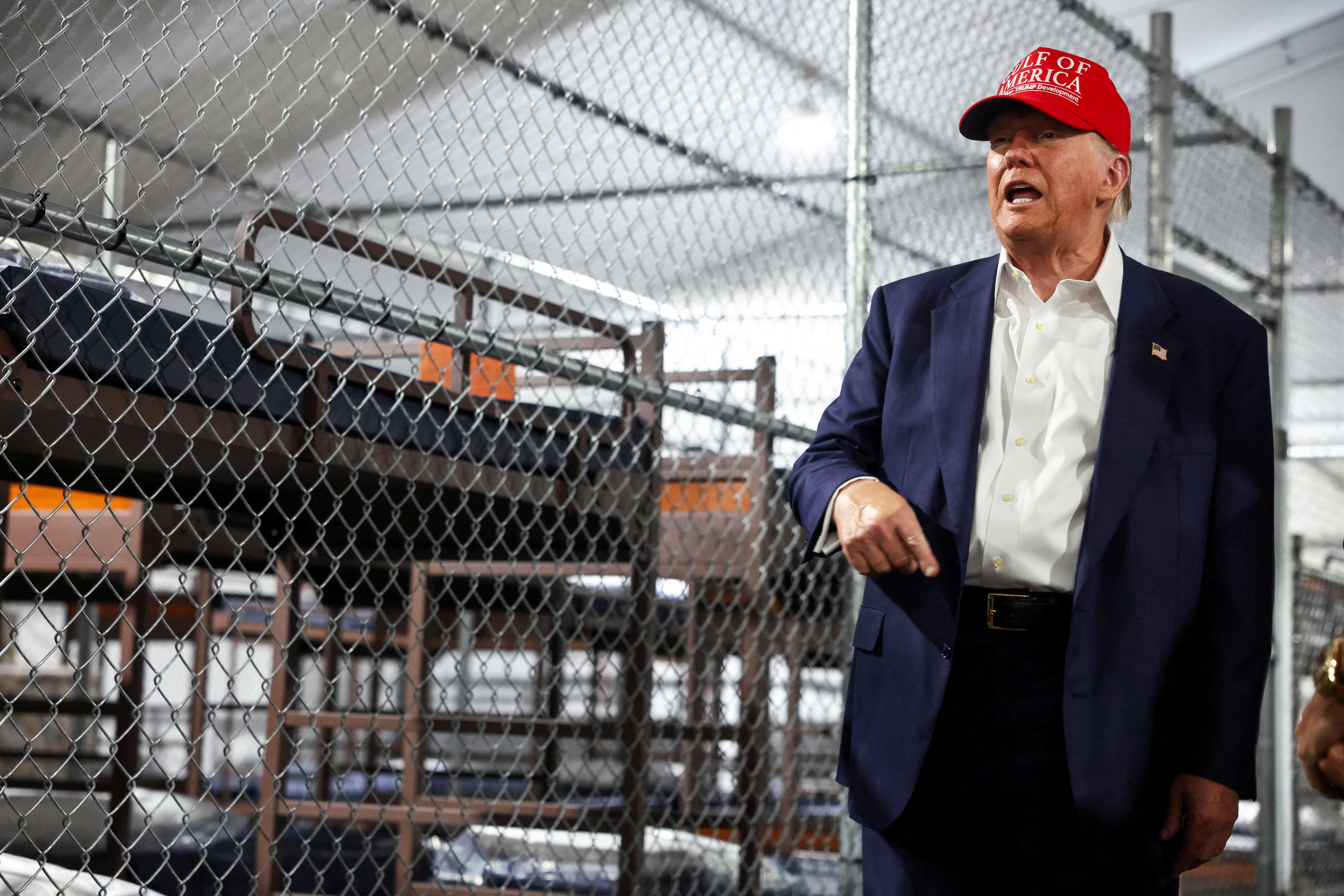 US President Donald Trump visiting ‘Alligator Alcatraz’ in Ochopee, Florida. Photo: Reuters
