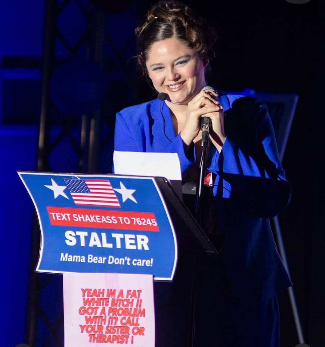 Megan Stalter in The Prettiest Girl in America Tour. Photo: @megsstalter/Instagram