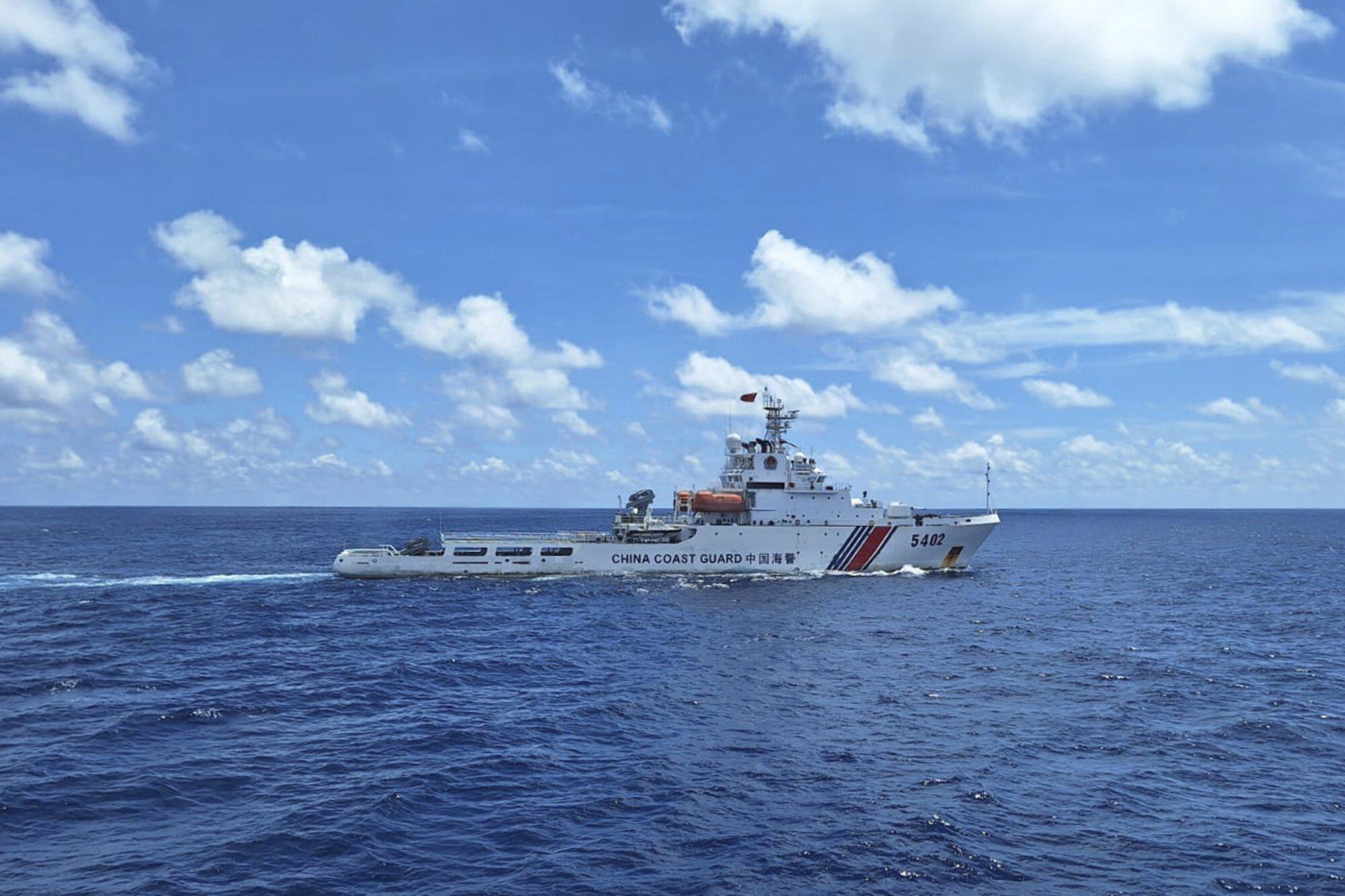 A Chinese coastguard ship sails in North Natuna waters in the disputed South China Sea last year. Photo: AP A Chinese coastguard ship sails in North Natuna waters in the disputed South China Sea last year. Photo: AP