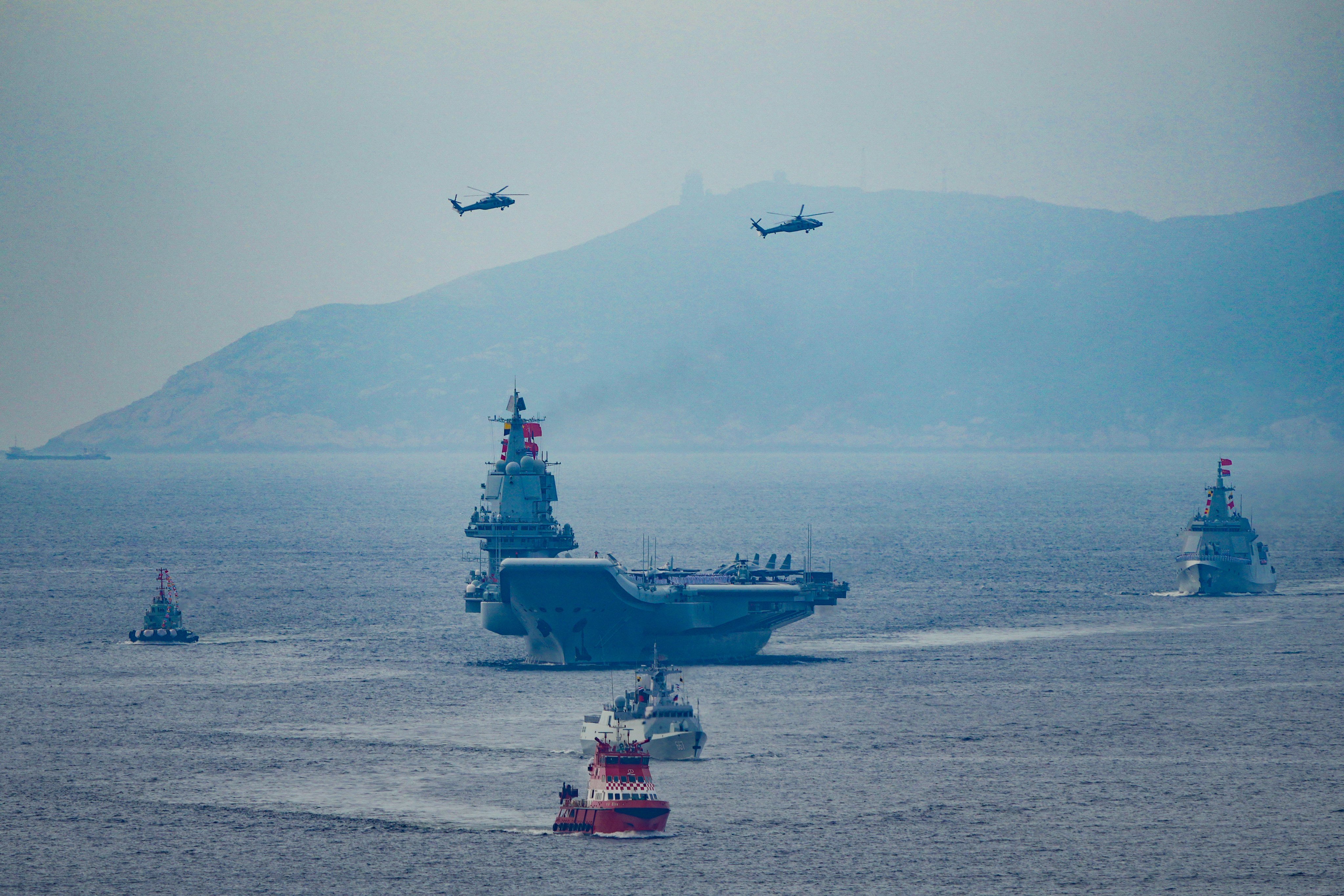 Chief Executive John Lee has hailed the “inspiring” and “historic” visit of the Chinese aircraft carrier Shandong and its accompanying strike group to Hong Kong. Photo: Sam Tsang
