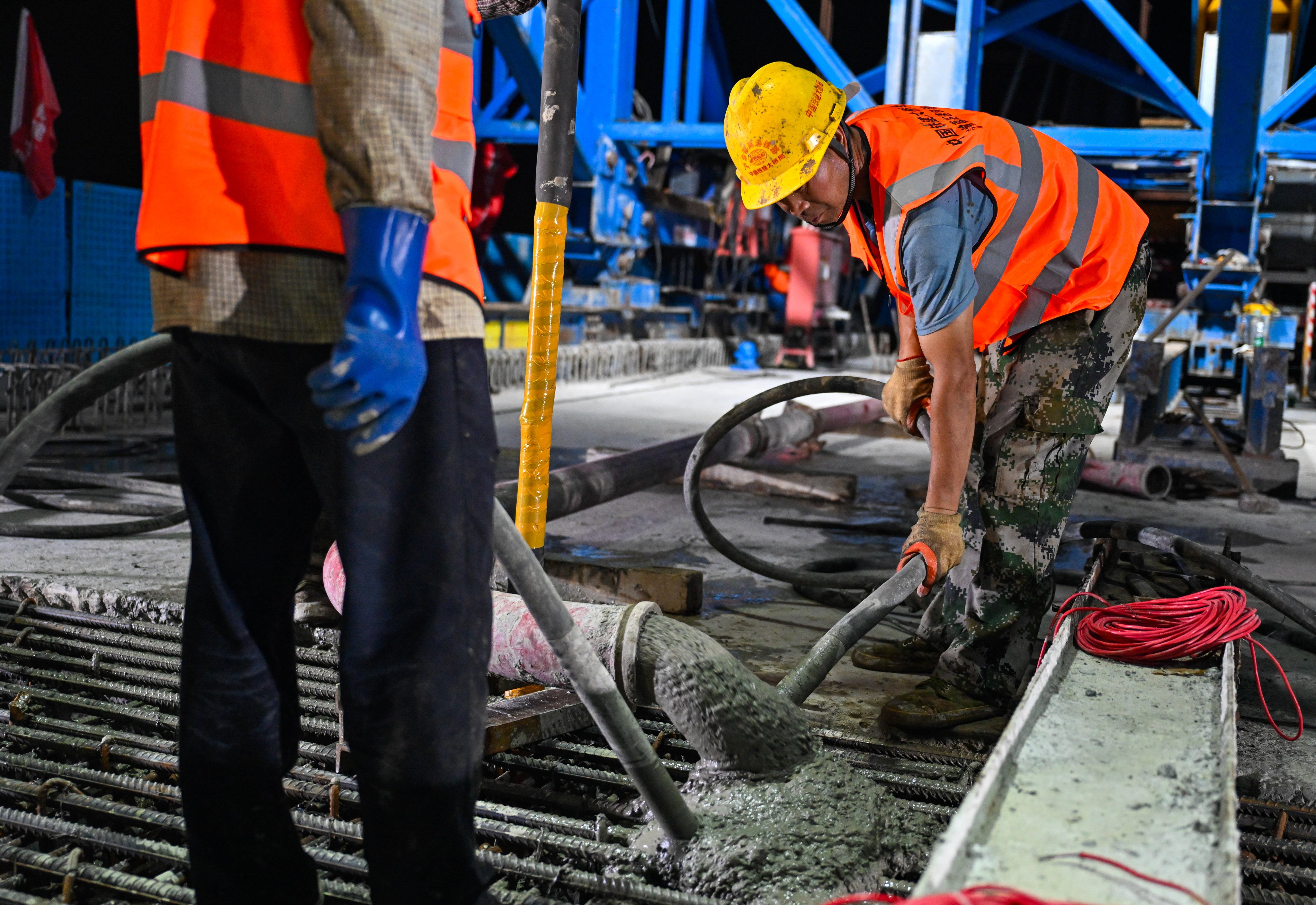 A construction crew works on a bridge in China’s Jiangsu province. Some large infrastructure projects have contributed to rising debt levels among local-level governments in the country. Photo: Xinhua