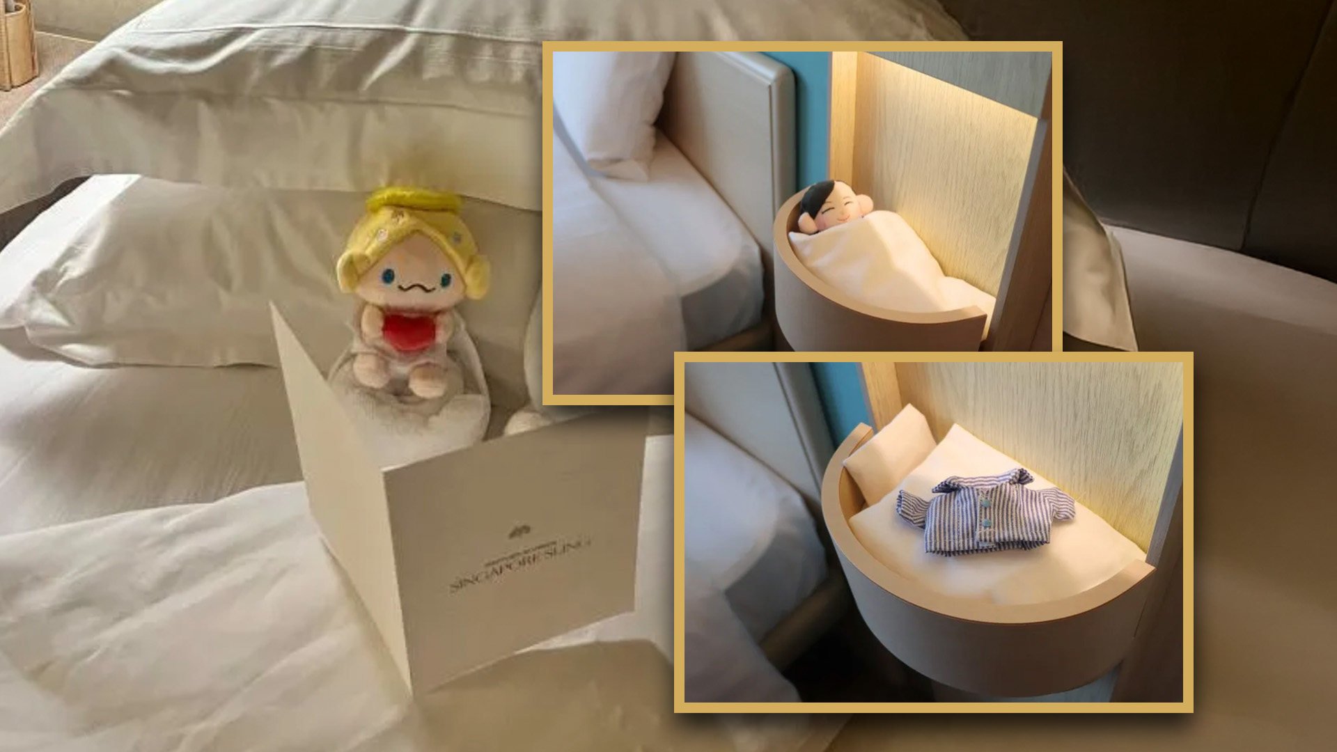 A Japanese hotel is offering mini beds for stuffed toys to appeal to people who travel with them. Photo: SCMP composite/QQ.com