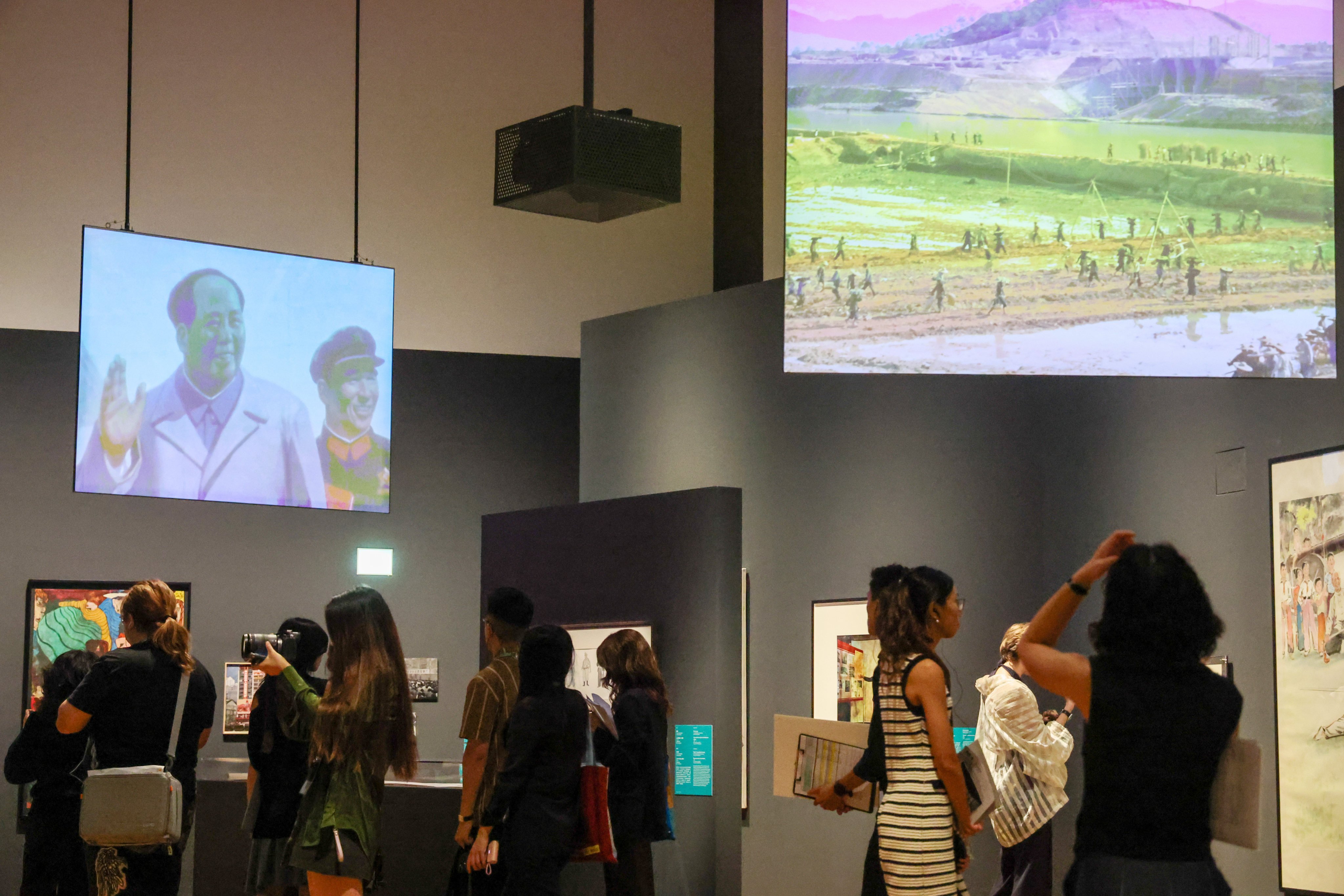 Artworks are displayed at “Canton Modern: Art and Visual Culture, 1900s-1970s”, a new exhibition at Hong Kong’s M+ museum that looks at Cantonese artists during the 20th century, and how events shaped their work. Photo: Dickson Lee