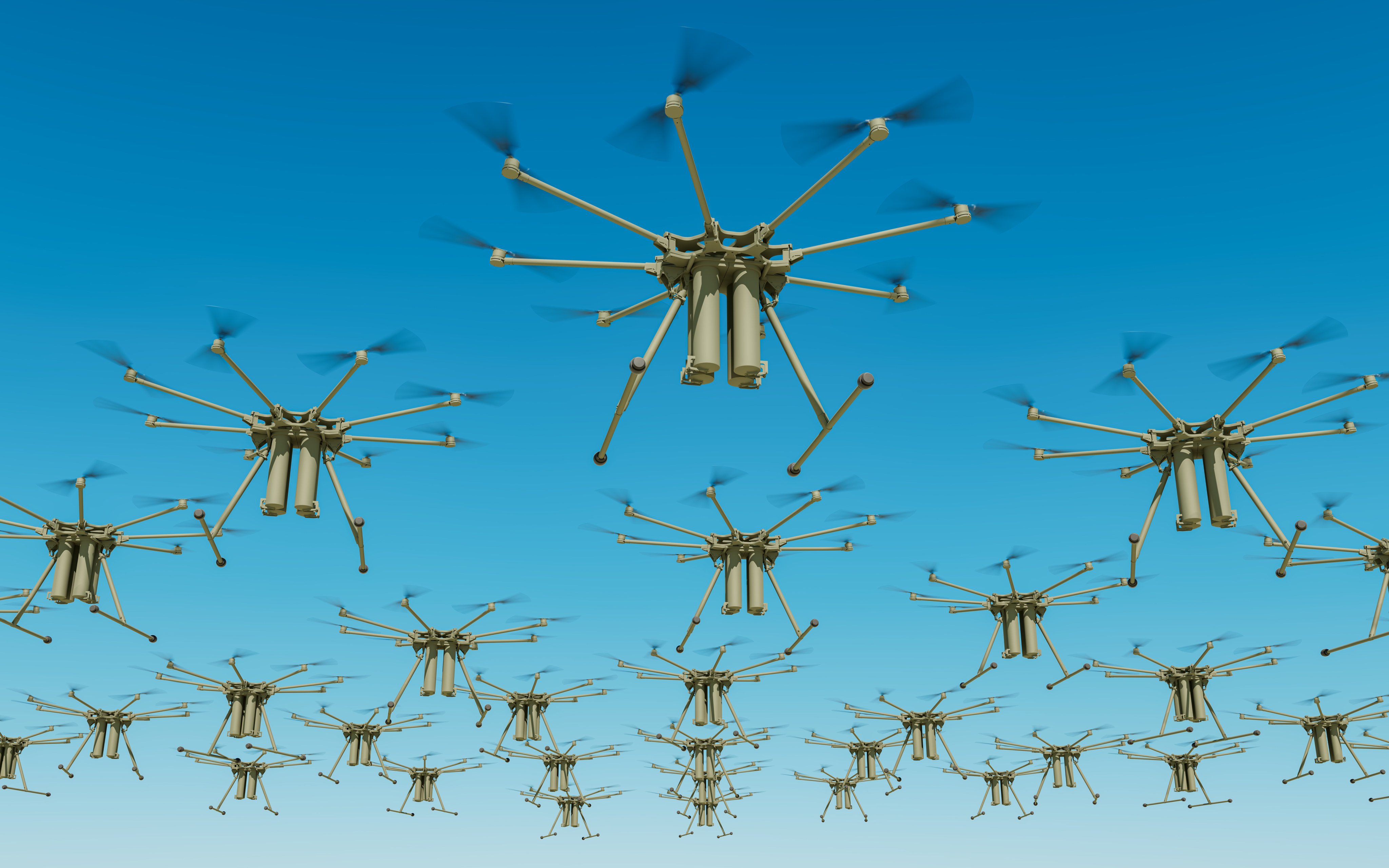 An article in the Chinese military mouthpiece PLA Daily says that warfare involving drone swarms and counter-swarm operations is likely to become a battle of algorithms. Photo: Getty Images