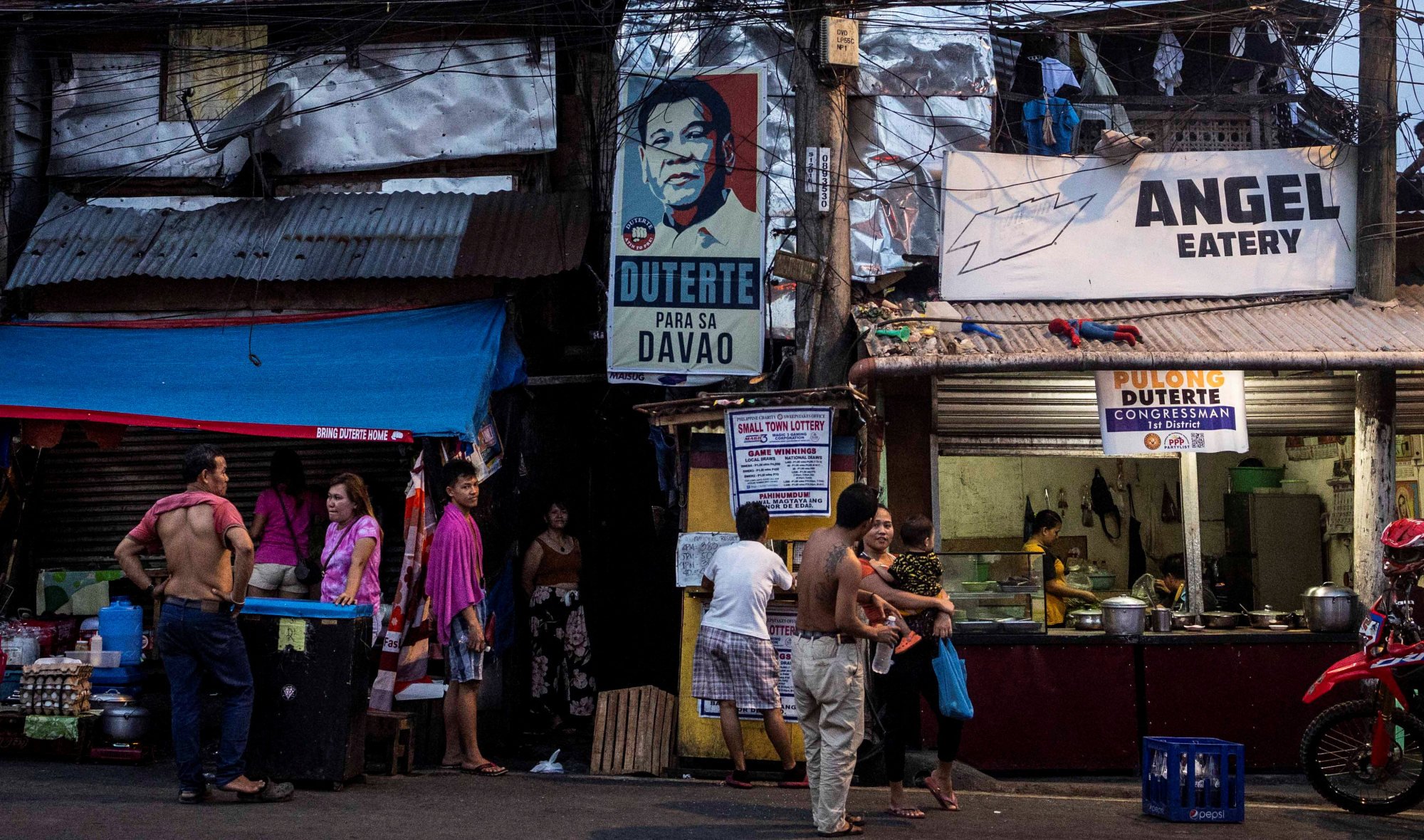 A poster of former Philippine president Rodrigo Duterte is displayed at Bangkerohan in Davao City on March 30. Photo: Reuters A poster of former Philippine president Rodrigo Duterte is displayed at Bangkerohan in Davao City on March 30. Photo: Reuters