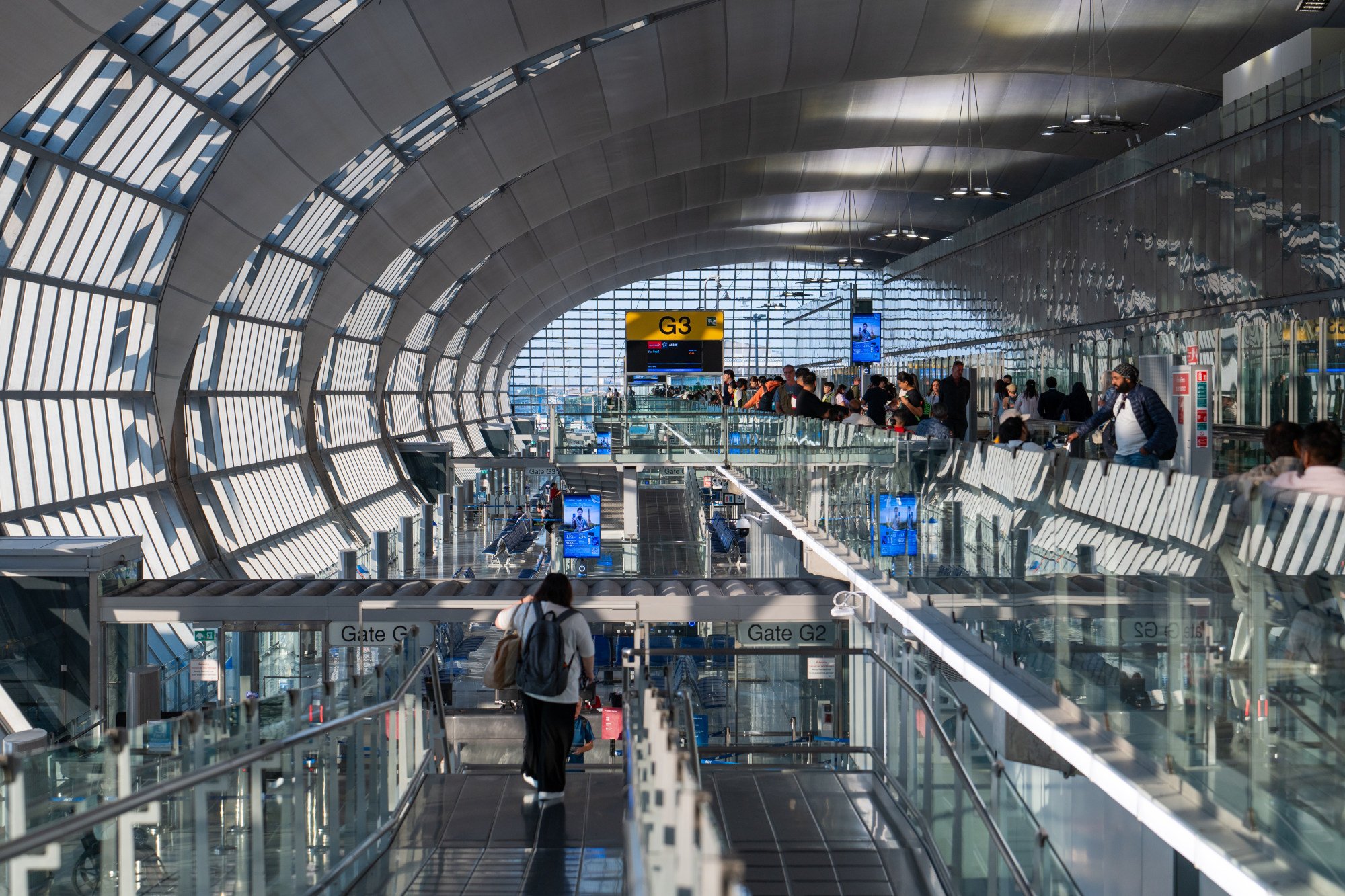 Passengers at the boarding gates of Suvarnabhumi Airport in Bangkok. Thailand is considered a major transit hub for wildlife smugglers. Photo: Harvey Kong Passengers at the boarding gates of Suvarnabhumi Airport in Bangkok. Thailand is considered a major transit hub for wildlife smugglers. Photo: Harvey Kong