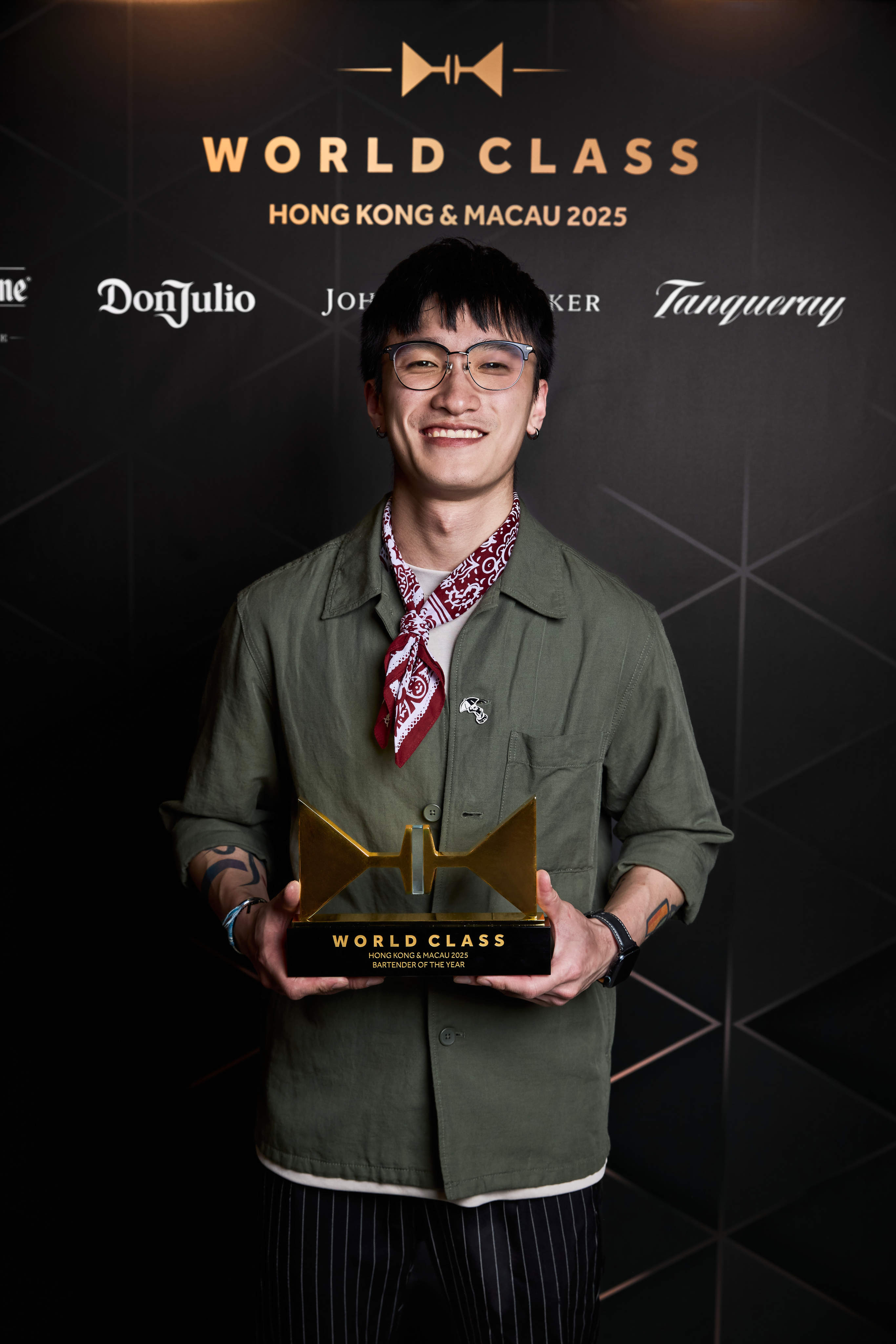 Quentin Luk of The Regent Hong Kong’s Qura Bar is pictured after winning the 2025 Diageo World Class Hong Kong and Macau cocktail competition. Photo: Diageo World Class