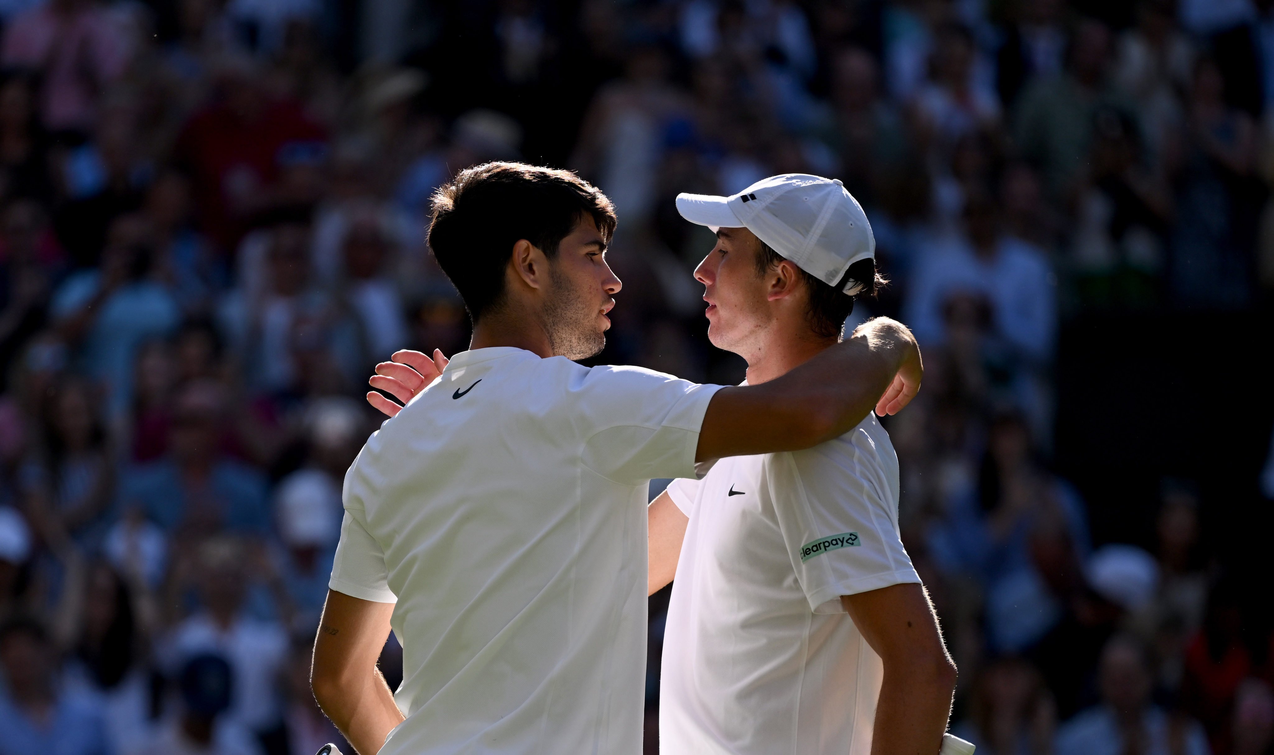 Meet wildcard Oliver Tarvet, who stunned against world No 2 Carlos Alcaraz at Wimbledon on July 2. Photo: Xinhua