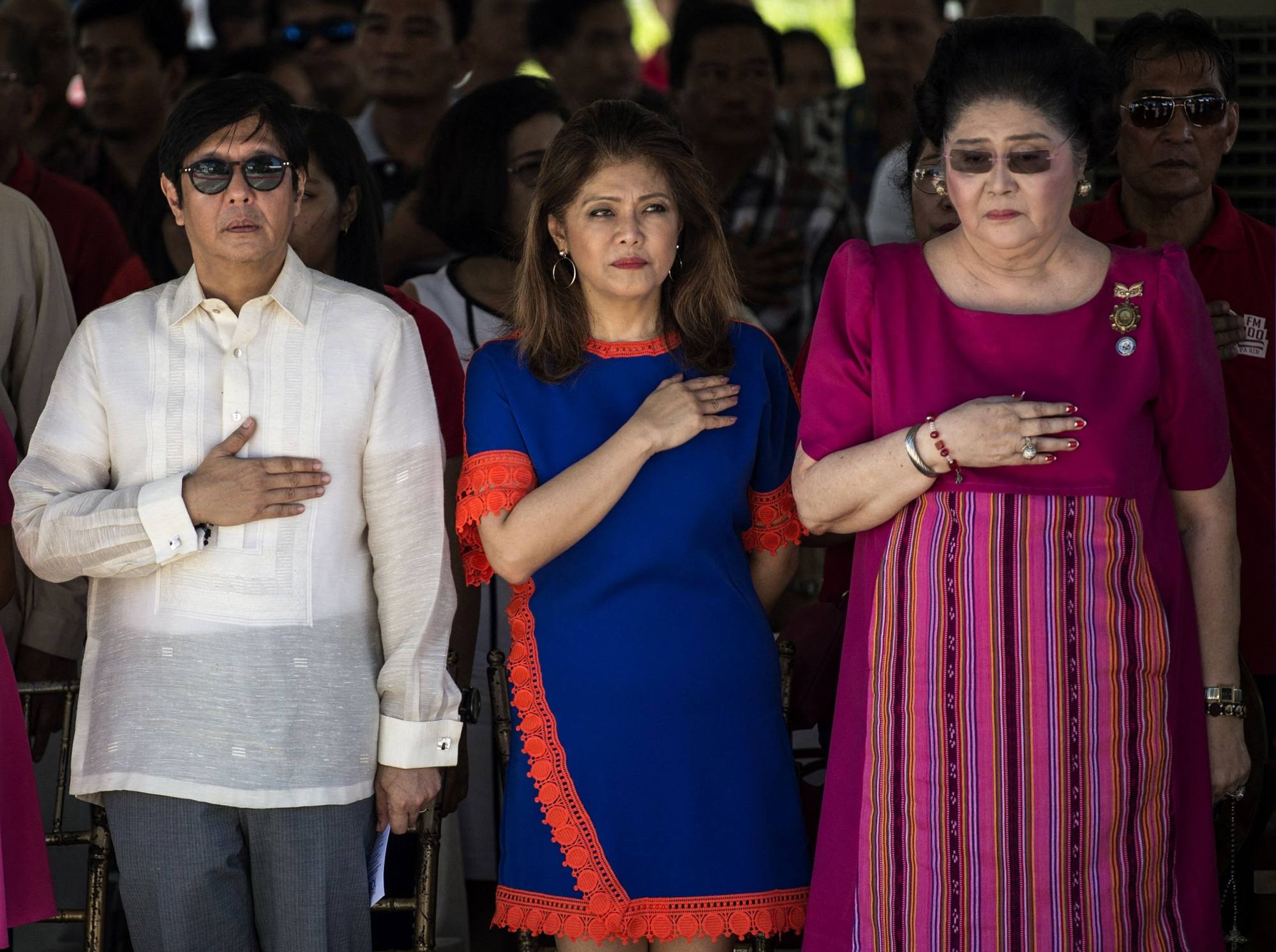 (From left) Philippine President Marcos, his sister Imee, who is a senator, and their mother, former first lady Imelda Marcos in 2017. Photo: AFP (From left) Philippine President Marcos, his sister Imee, who is a senator, and their mother, former first lady Imelda Marcos in 2017. Photo: AFP