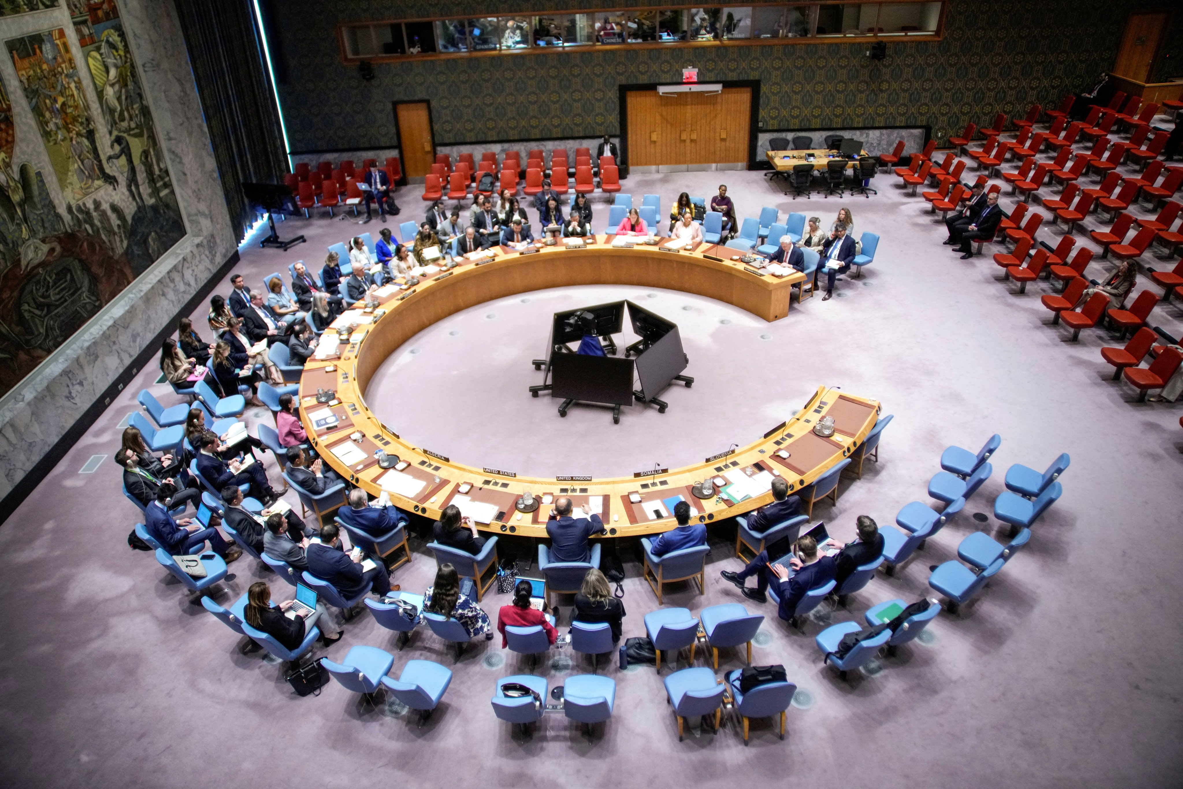 Filippo Grandi, UN High Commissioner for Refugees, addresses members of the Security Council at the UN headquarters in New York on April 28. Photo: Reuters