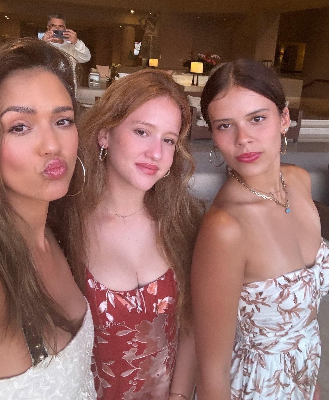 Jessica Alba (left) with daughters Honor Warren and Haven Warren. Photo: @jessicaalba/Instagram