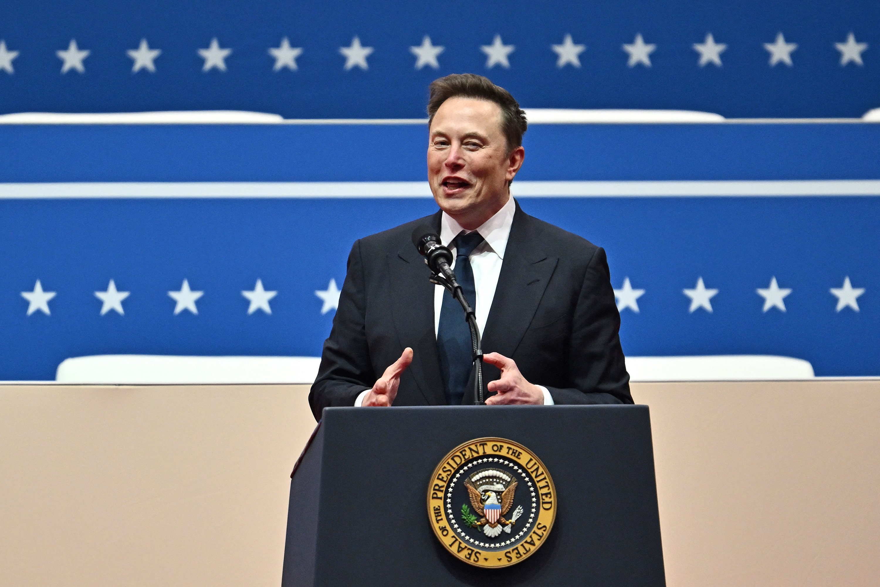 Tesla and SpaceX CEO Elon Musk he speaks in Washington in January. Photo: TNS