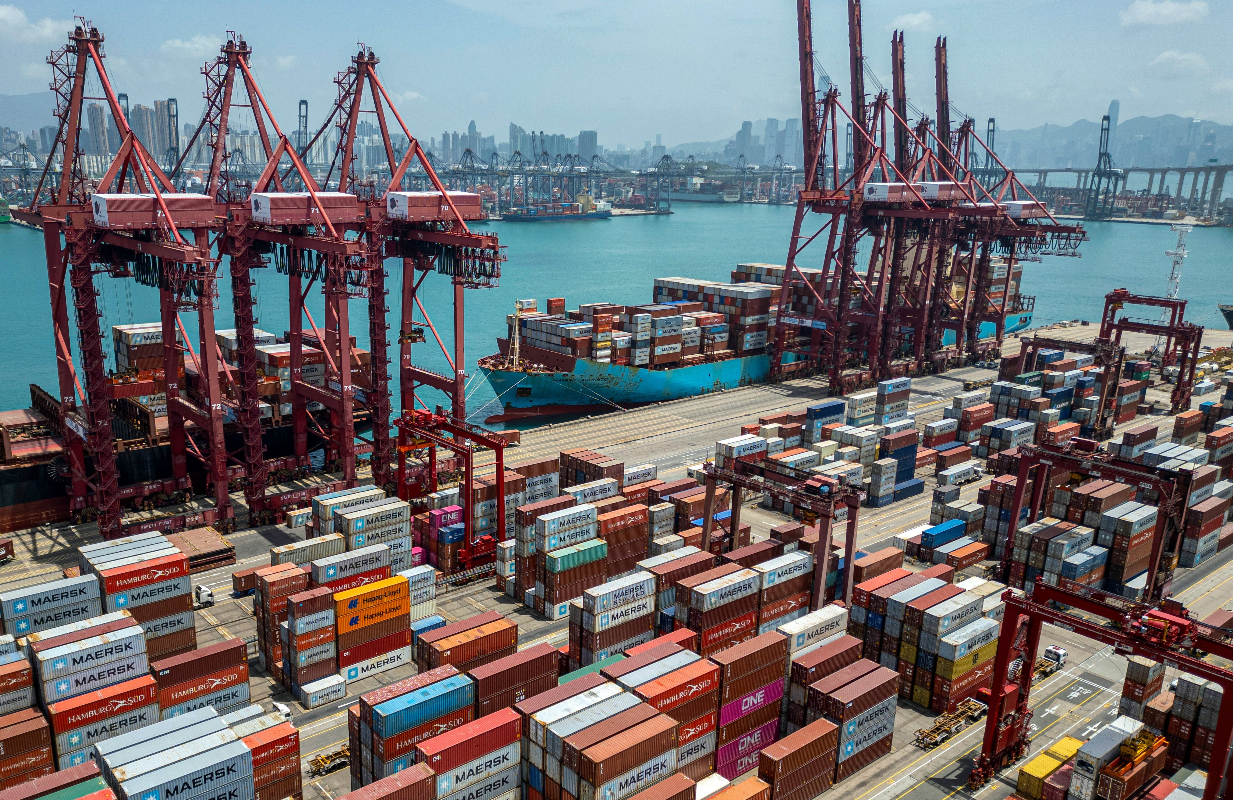 Hong Kong exports surged by 15.5 per cent in May from a year ago, with economists attributing the increase to the front-loading of shipments by businesses. Photo: Eugene Lee