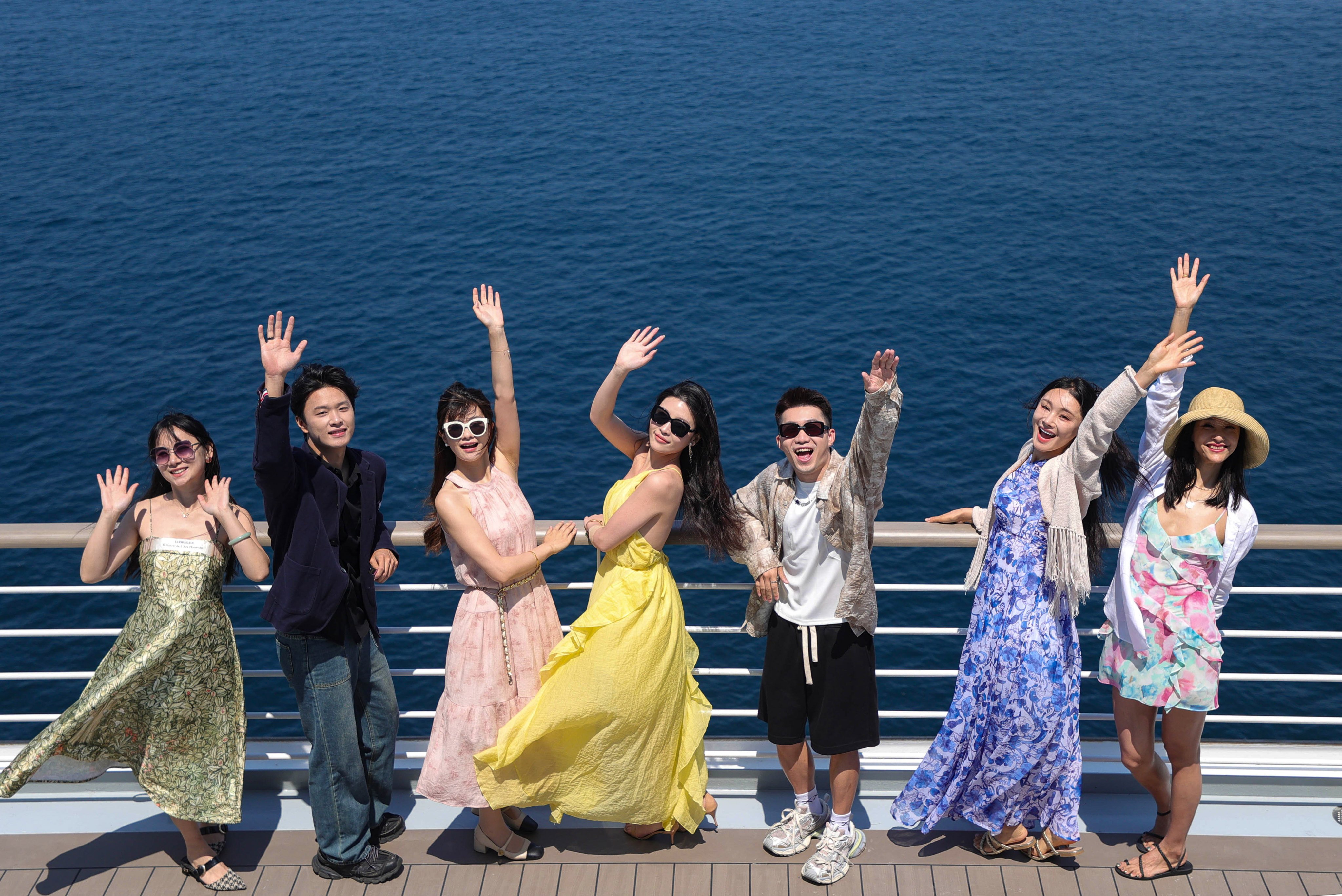 Young Chinese travellers enjoy holiday on “Adora Magic City” Cruise Ship. Photo: handout