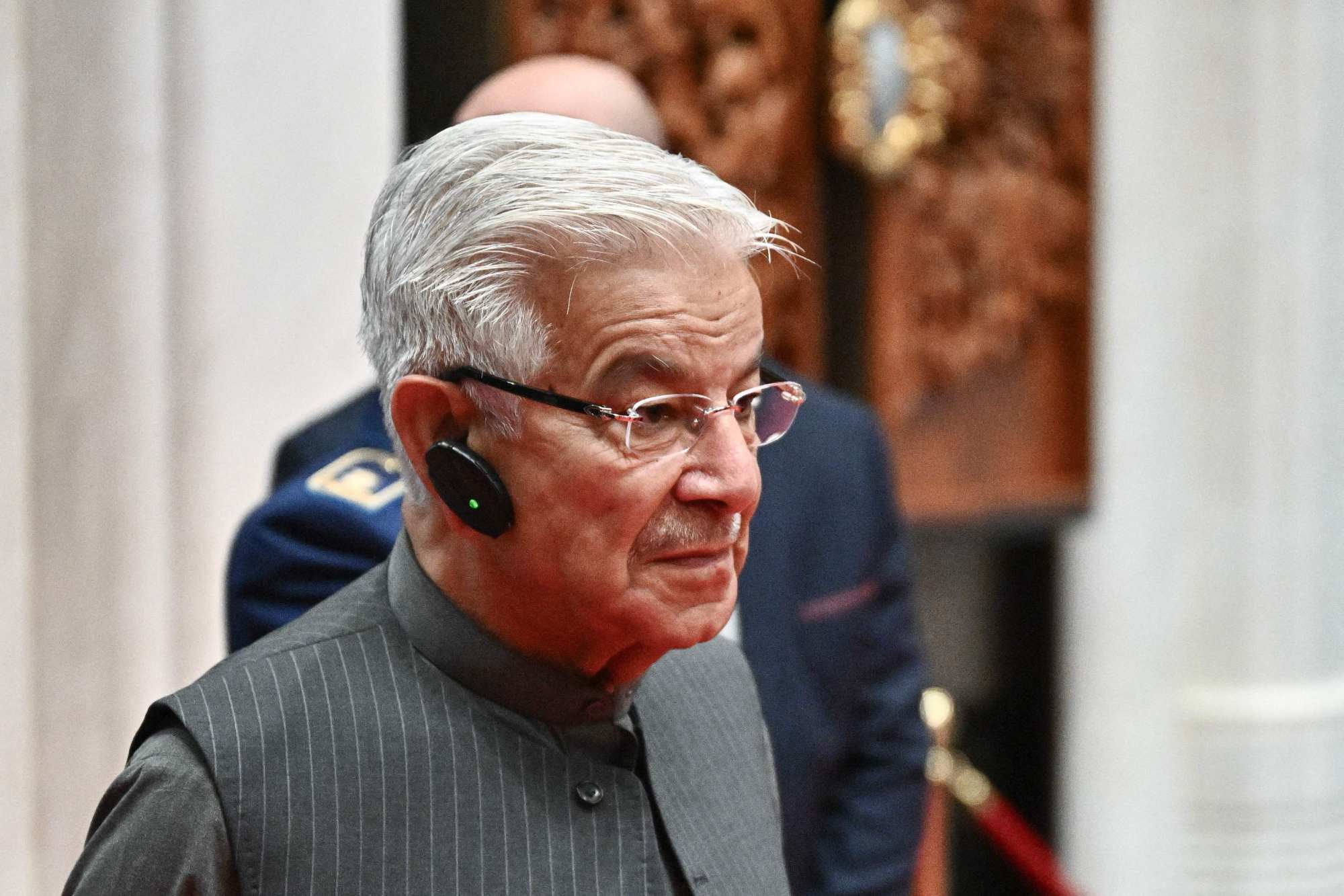 Pakistan’s Defence Minister Khawaja Muhammad Asif attends a meeting of the Shanghai Cooperation Organisation Member States in Qingdao on June 26. Photo: AFP Pakistan’s Defence Minister Khawaja Muhammad Asif attends a meeting of the Shanghai Cooperation Organisation Member States in Qingdao on June 26. Photo: AFP