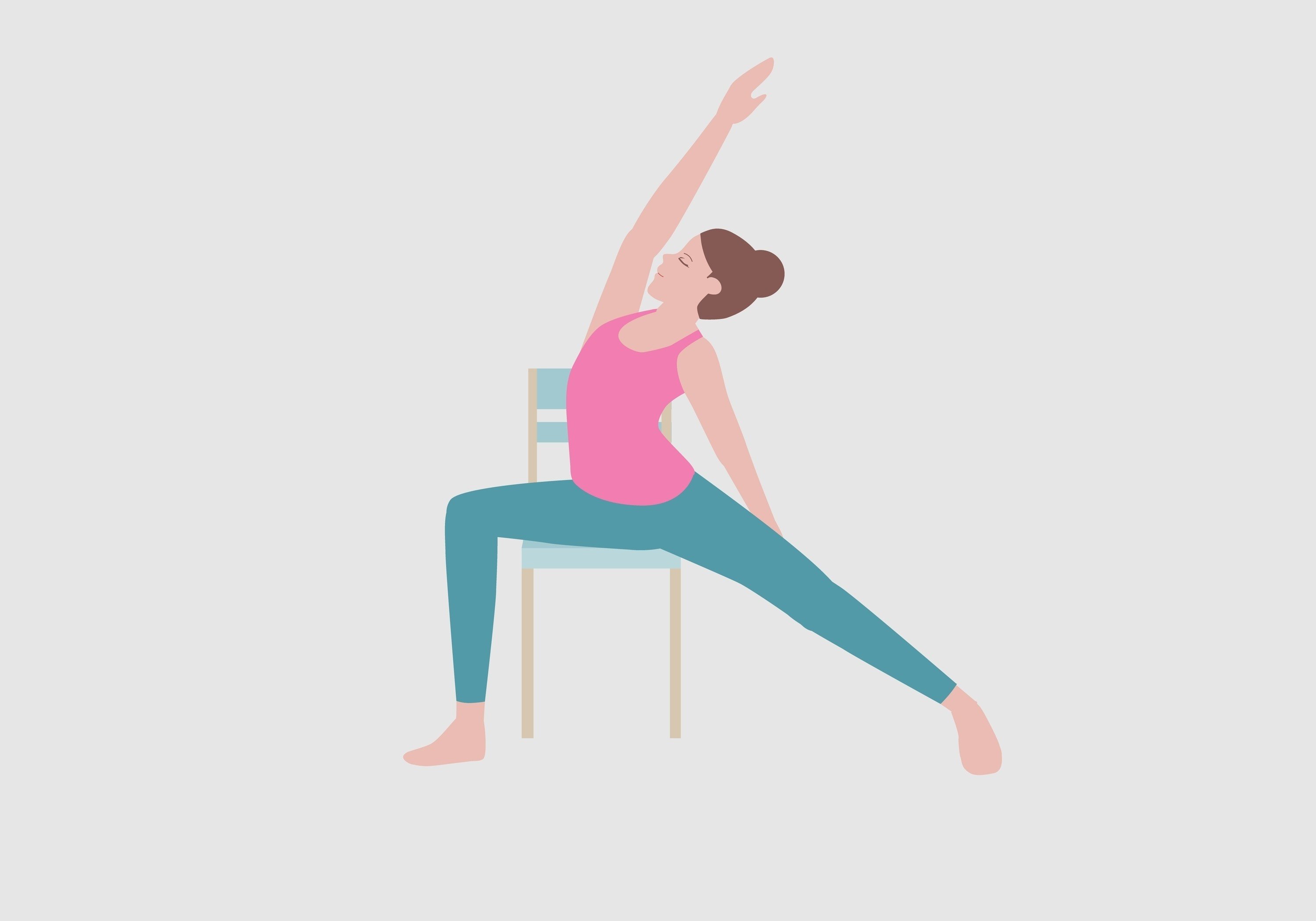 Chair yoga makes the practice more accessible and can be done anywhere. Photo: Handout