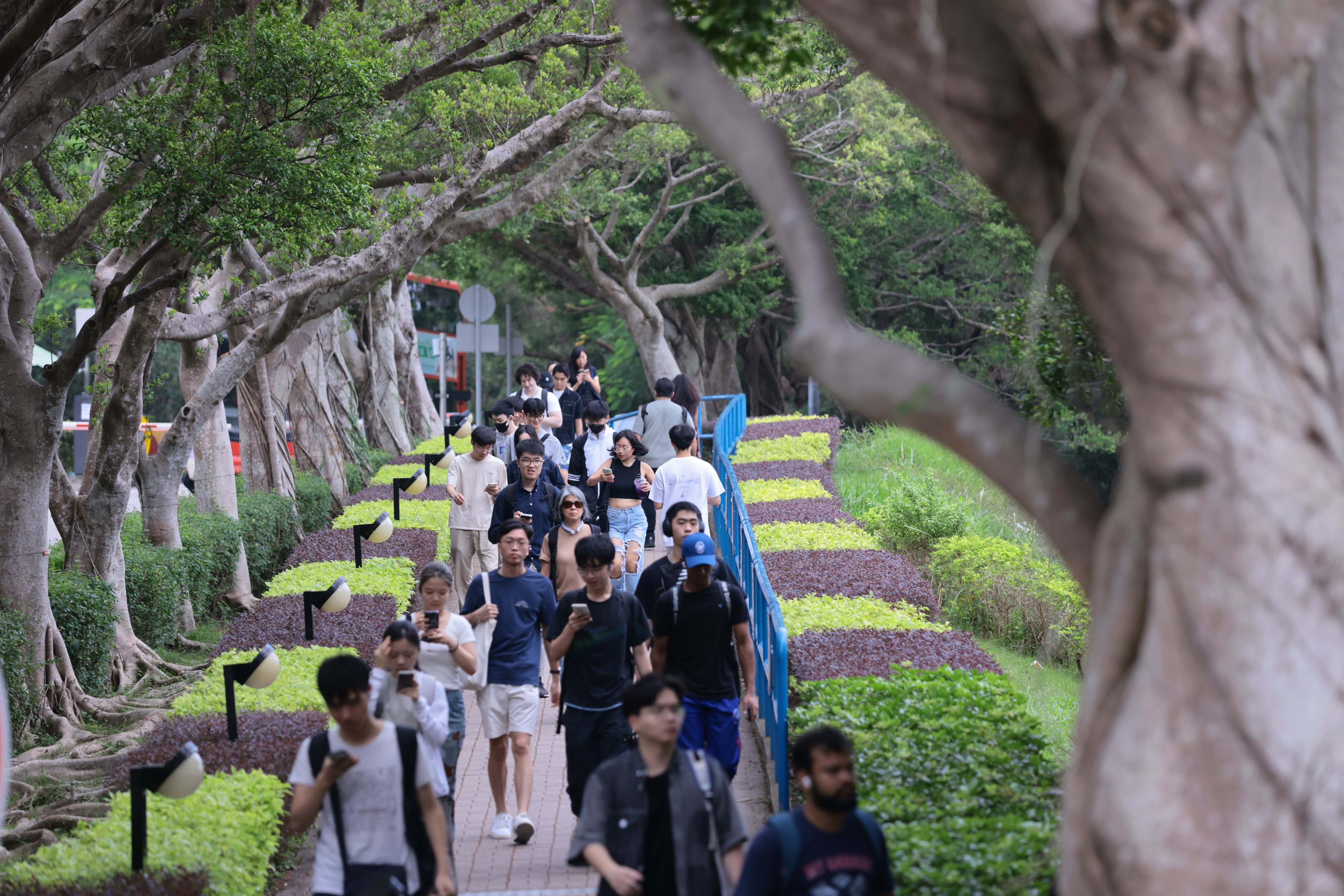 Students walk through the Hong Kong University of Science and Technology campus in Clear Water Bay in October 2023. Photo: May Tse