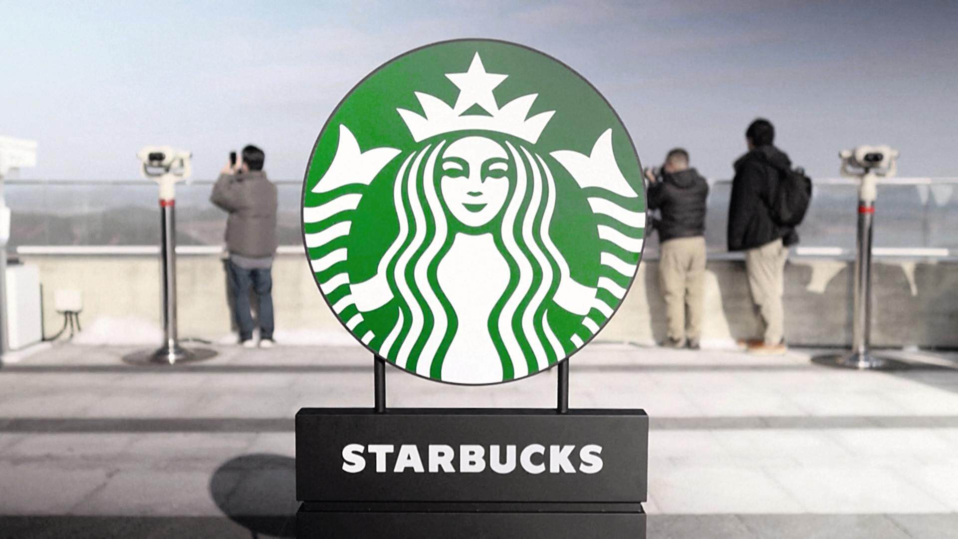 Since opening in November, the Starbucks outlet with a view of North Korea has become a magnet for weekend visitors. Photo: Reuters