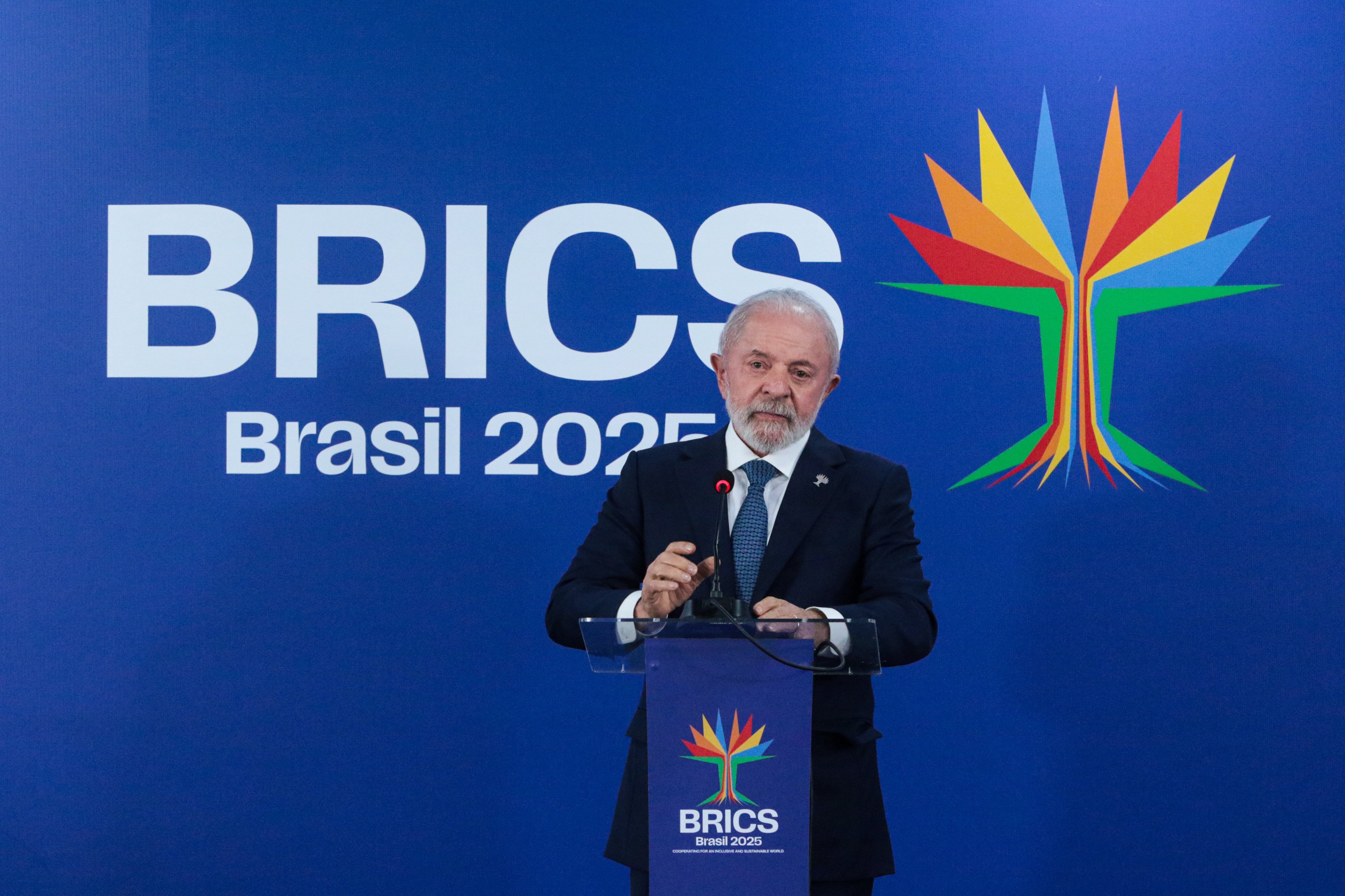 Brazilian President Luiz Inacio Lula da Silva during a news conference at the end of the Brics summit. Photo: Agencia Brazil/dpa