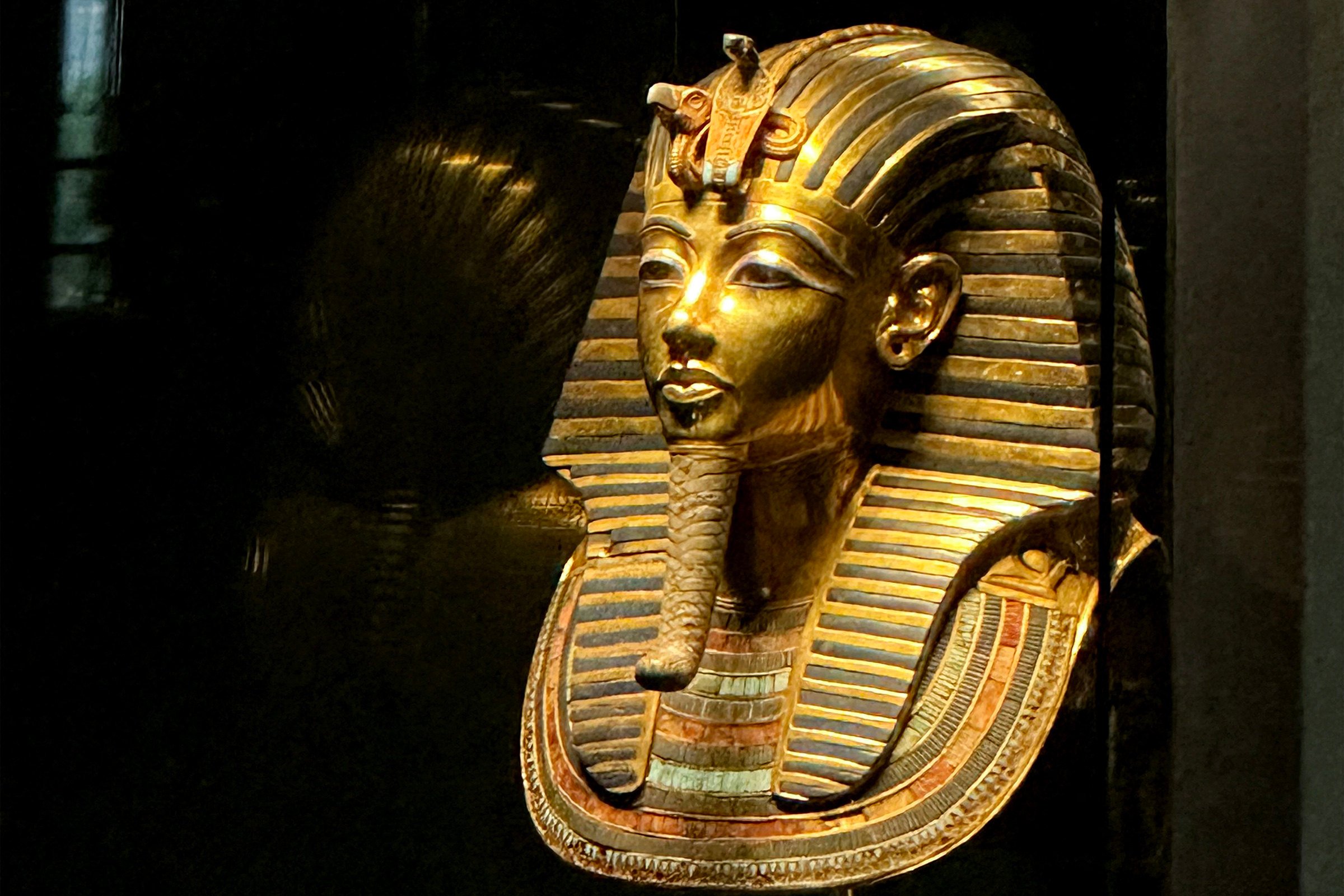 The golden funerary mask of ancient Egyptian King Tutankhamen is displayed in the Tutankhamen gallery at the Egyptian Museum in Cairo’s central Tahrir Square on June 11, 2025. The Tutankhamen collection to be displayed at the Grand Egyptian Museum was retrieved from several museums and storage sites, including the Egyptian Museum. Photo: AFP