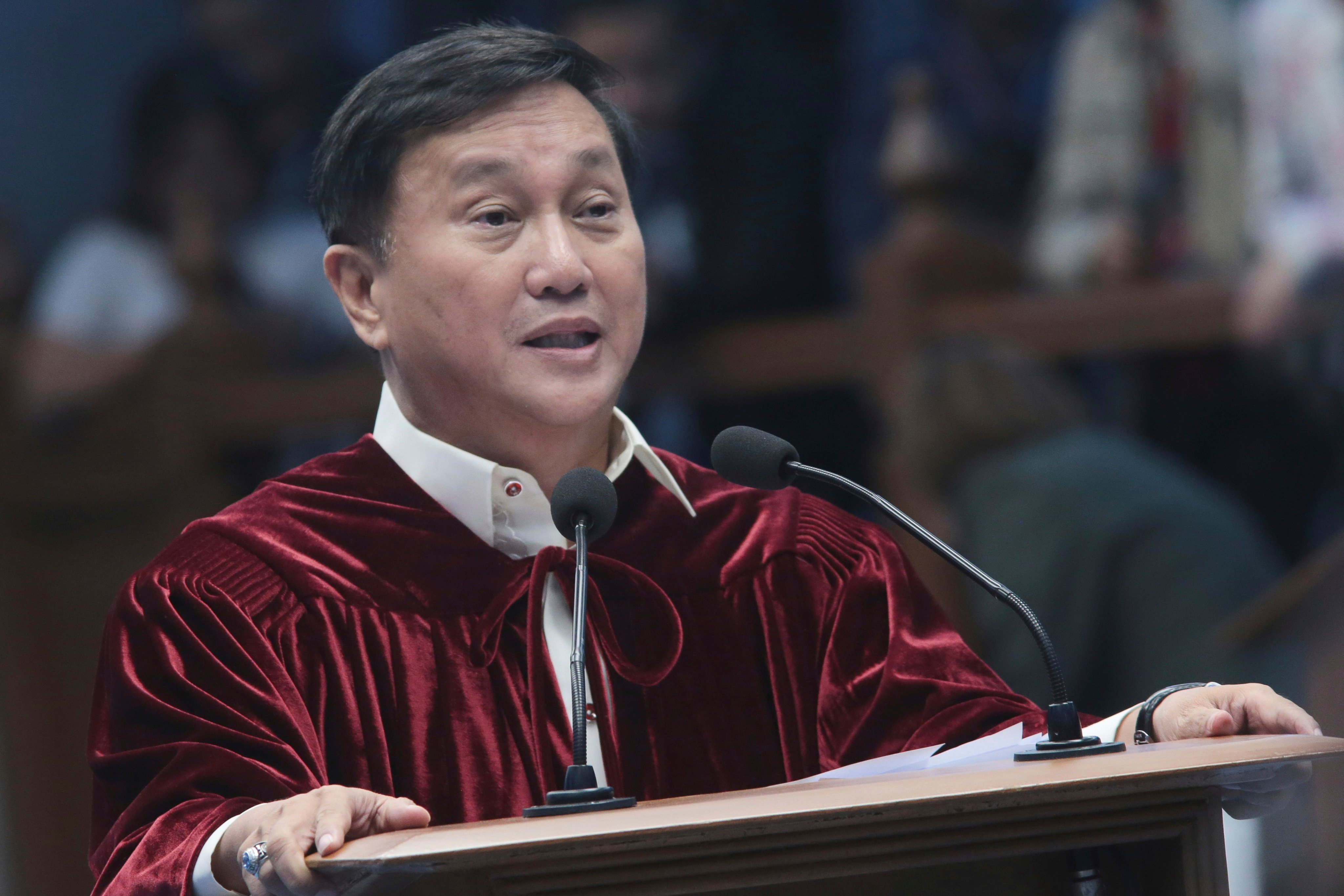 Former senator Francis Tolentino said the ban was a “badge of honour”. Photo: AP