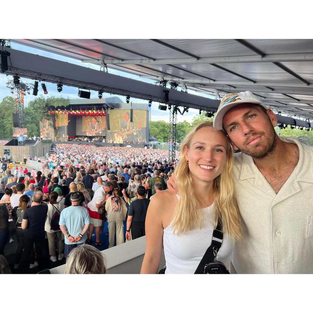 Louise Jacobi and Cameron Norrie in London for Wimbledon in July 2023. Photo: @weezcobi/Instagram