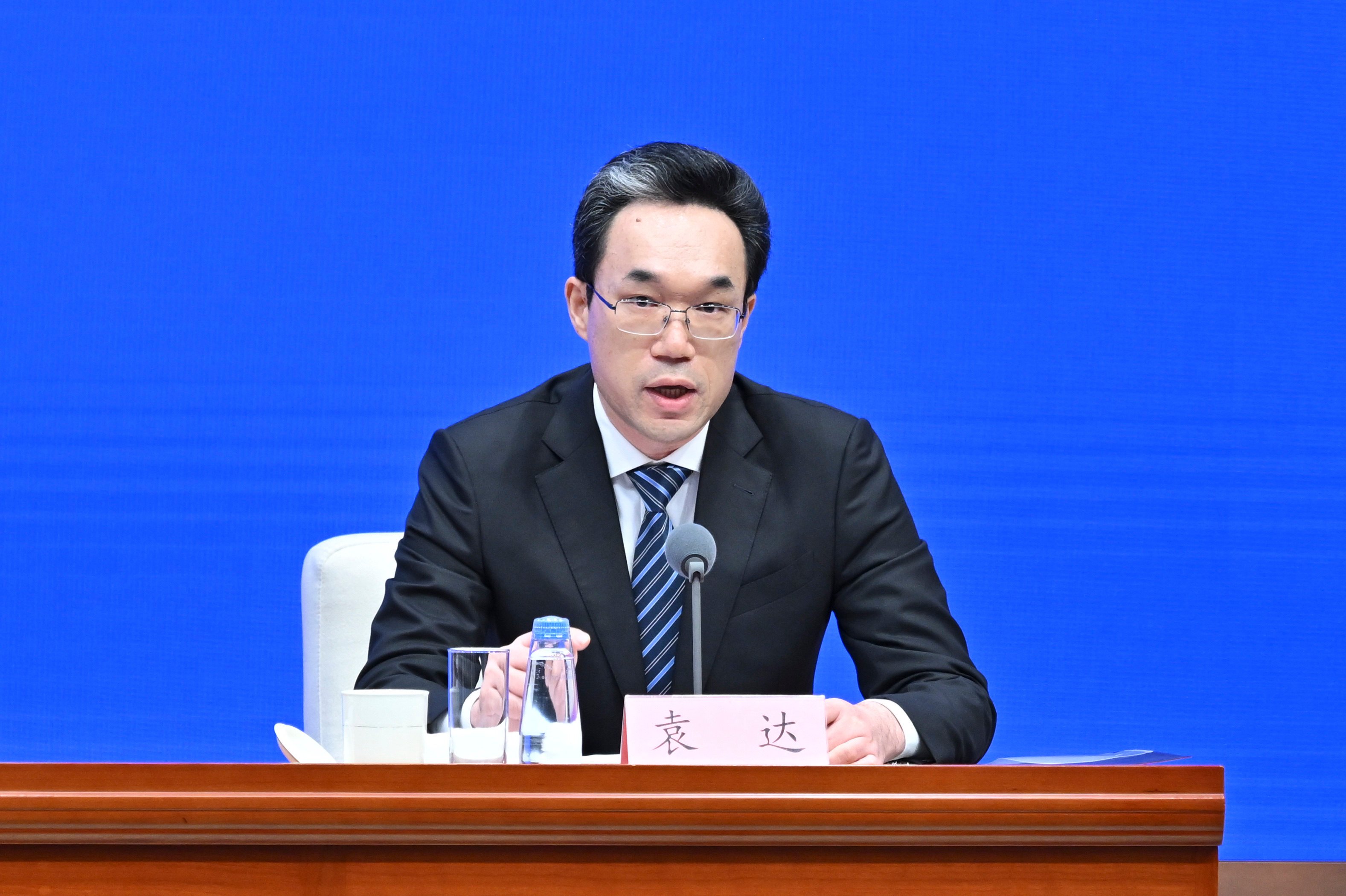 Yuan Da, secretary general of the National Development and Reform Commission (NDRC), answers questions from the media at a press conference on China’s 14th Five-Year Plan period (2021-2025), in Beijing, on July 9, 2025. Photo: Xinhua/Li Xin