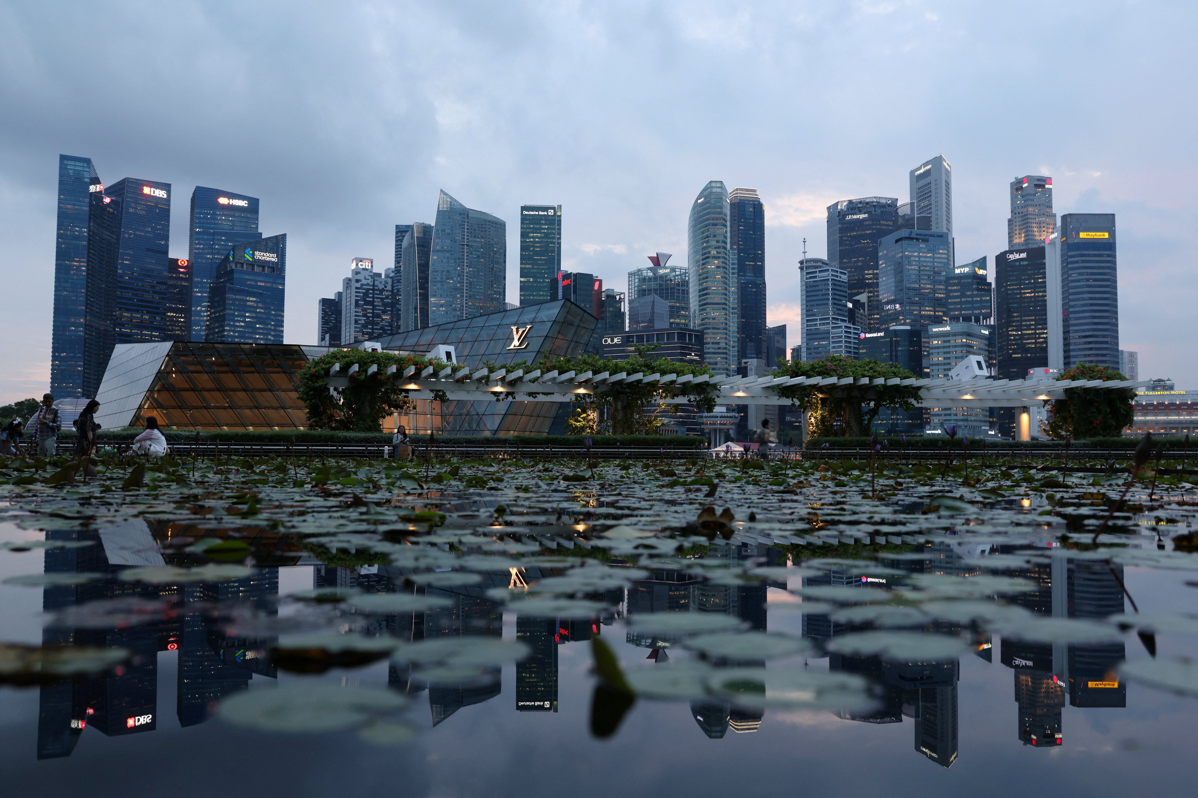 Singapore’s skyline. A minister said the city state will reduce the time taken for rich clients to open bank accounts. Photo: Reuters