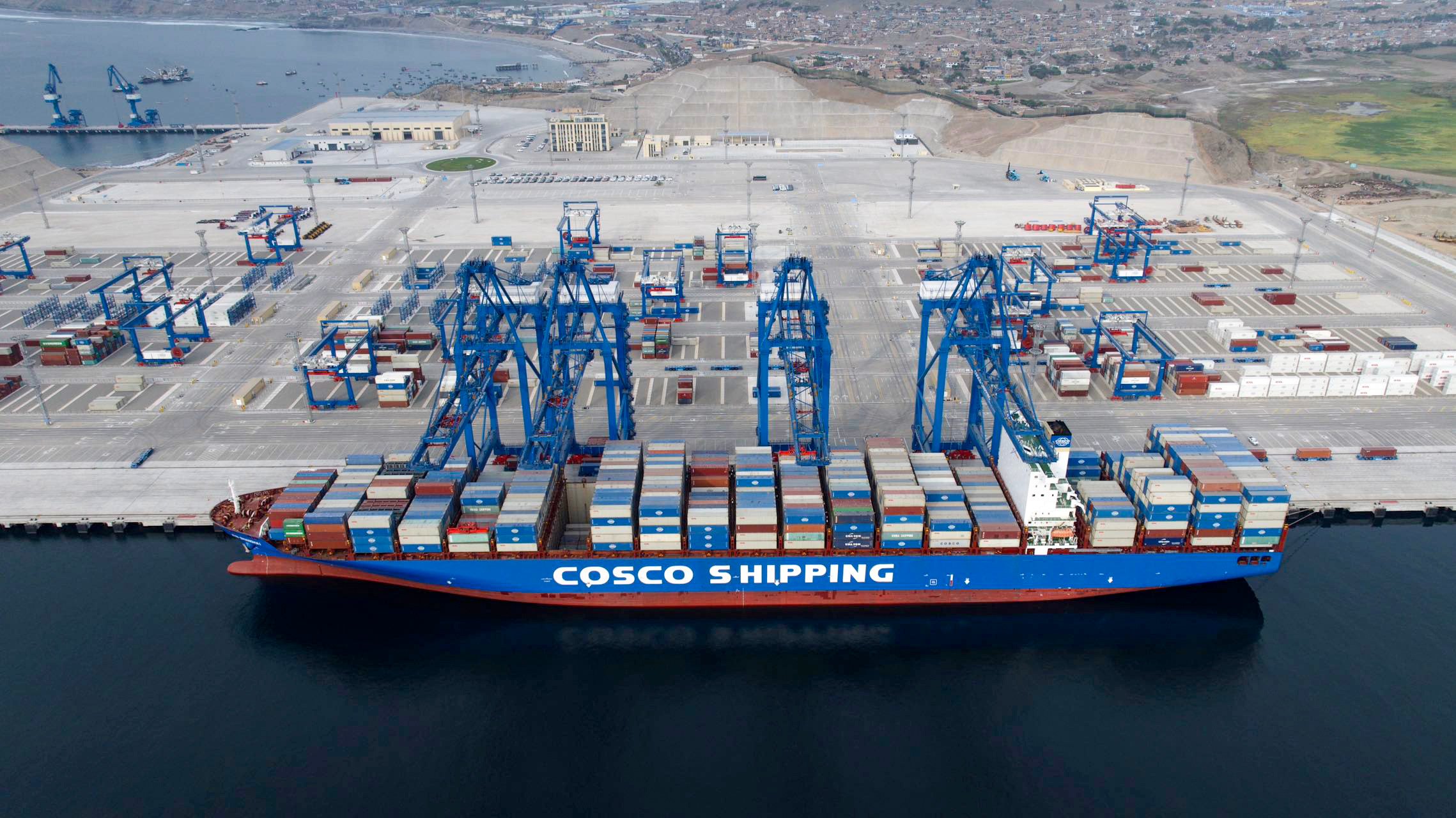 Chancay Port in Peru, the destination of a proposed 4,500km rail line running from Ilhéus, Brazil on the Atlantic Ocean. Photo: Xinhua