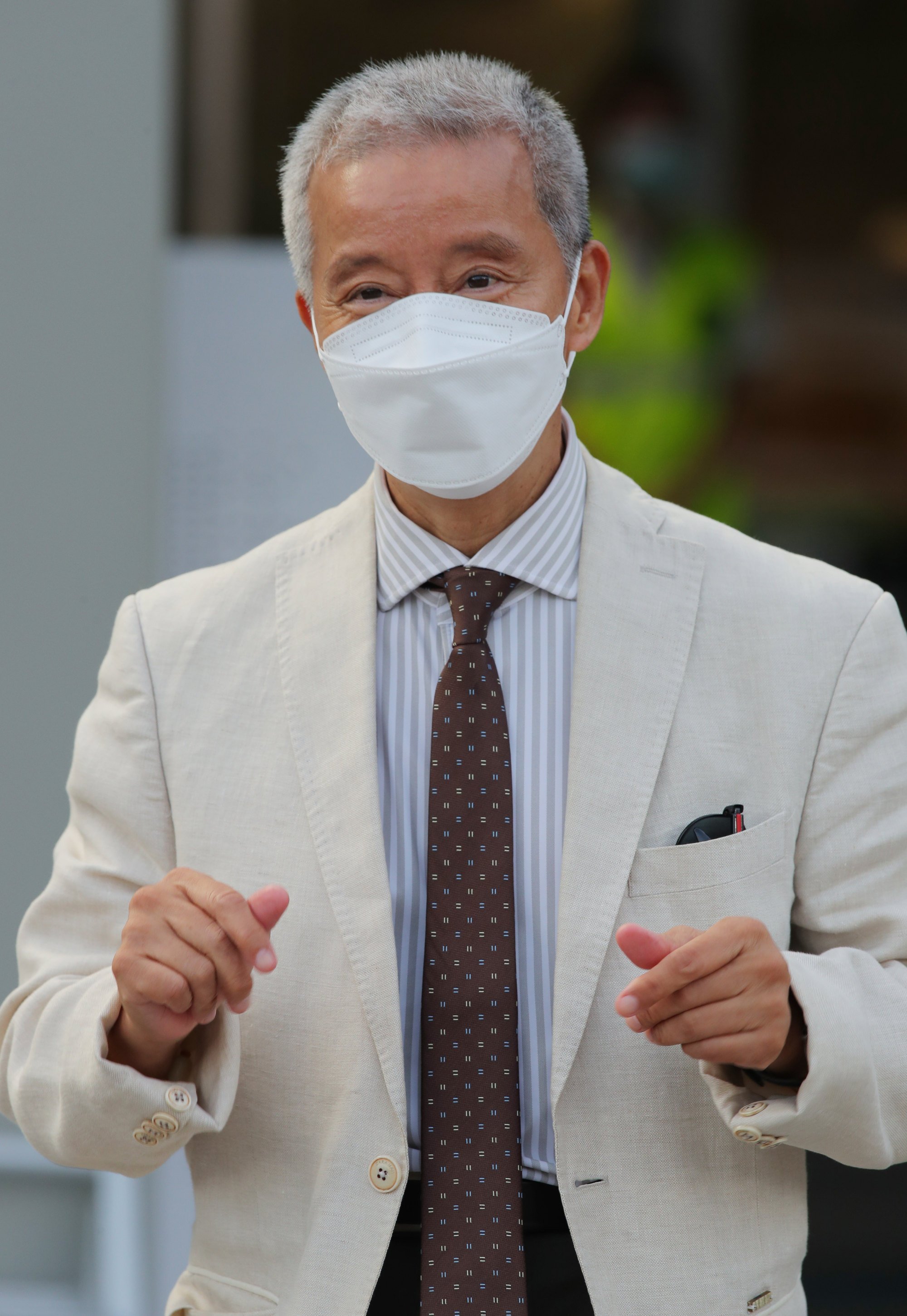 Benno Yung enjoys Endued’s win at Sha Tin last Saturday.