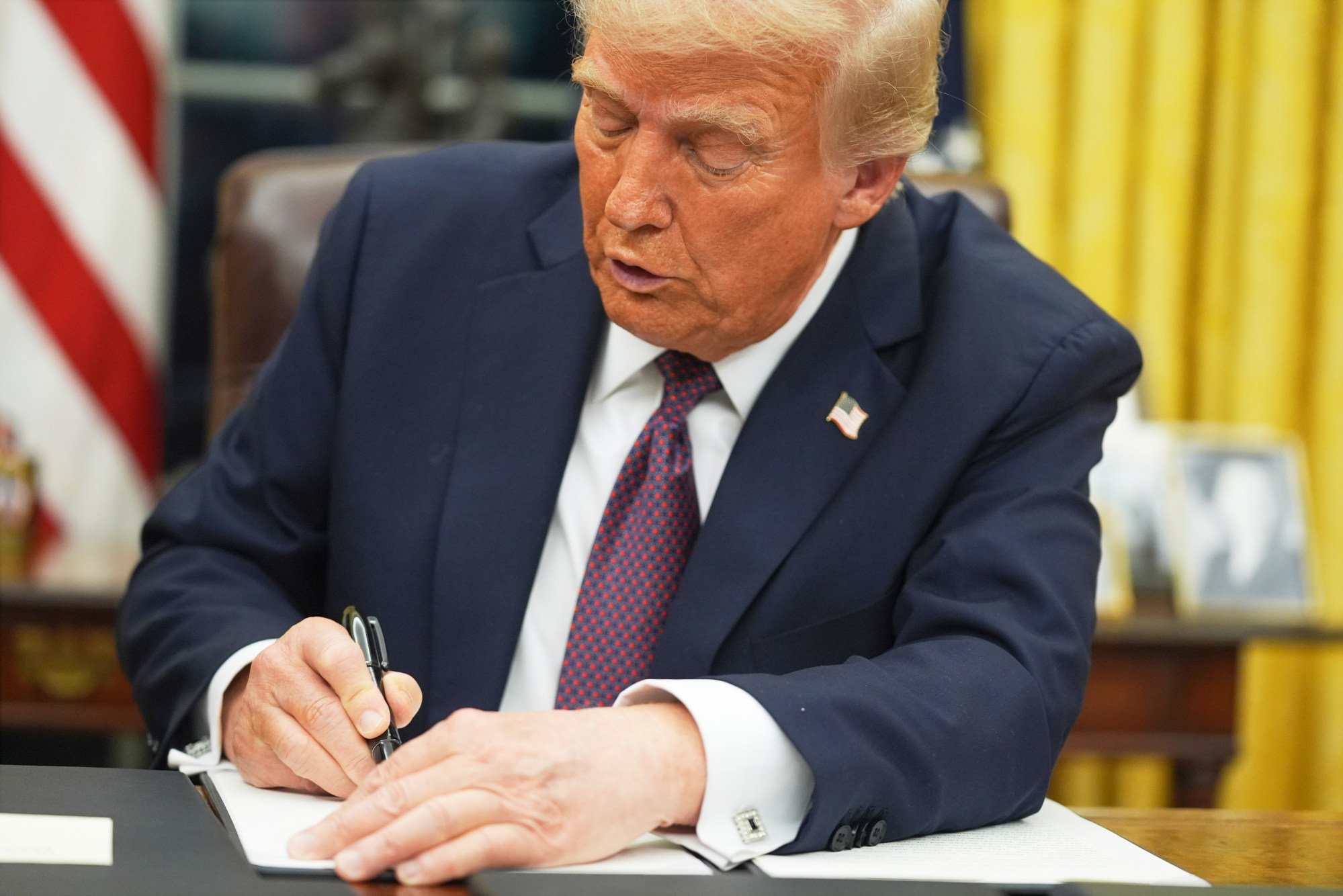 US President Donald Trump earlier this year signed an executive order creating a Strategic Bitcoin Reserve out of digital tokens seized in criminal and civil forfeiture cases. Photo: AP US President Donald Trump earlier this year signed an executive order creating a Strategic Bitcoin Reserve out of digital tokens seized in criminal and civil forfeiture cases. Photo: AP
