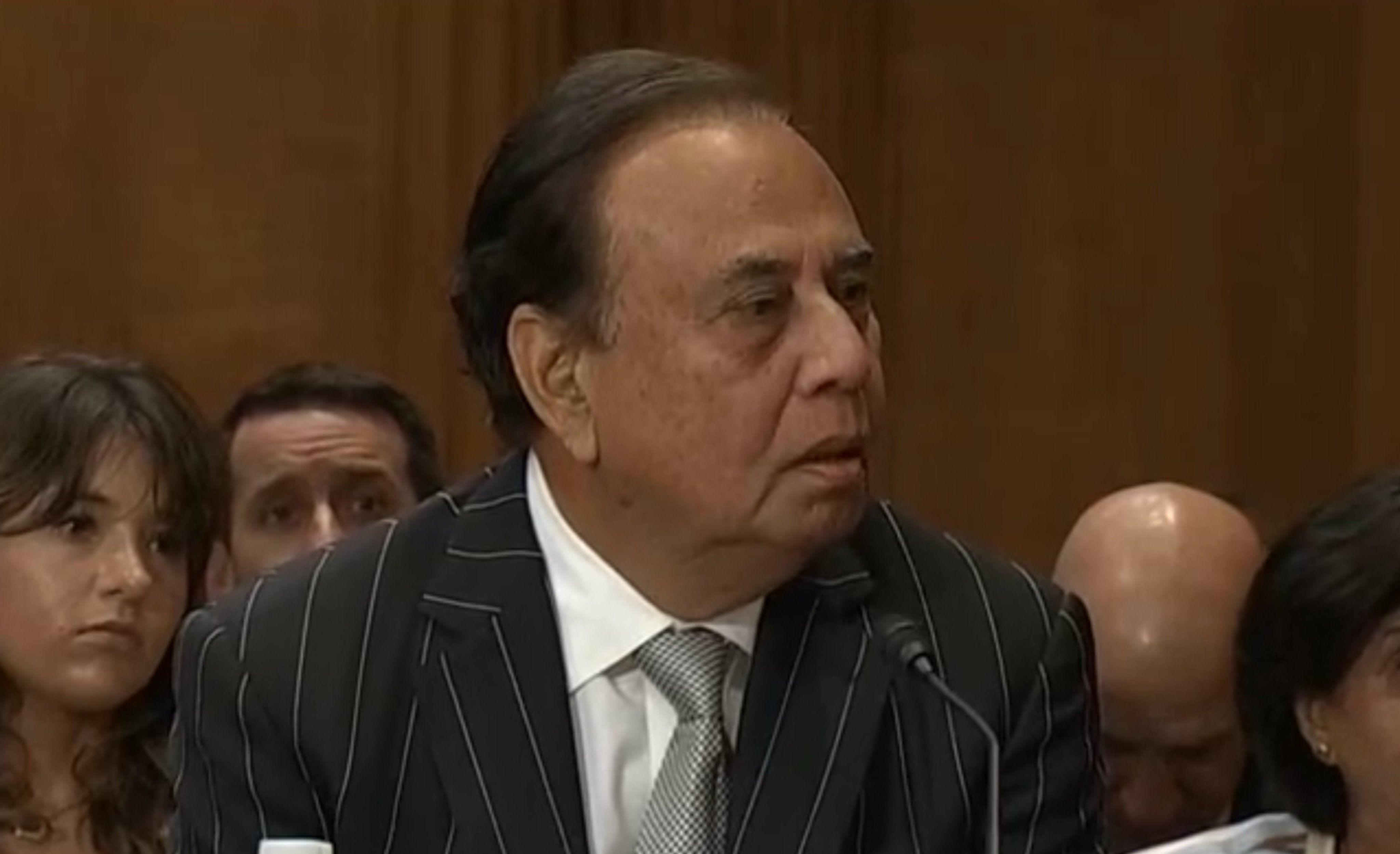 Anjani Sinha at his  Senate confirmation hearing on Wednesday. Photo: C-Span