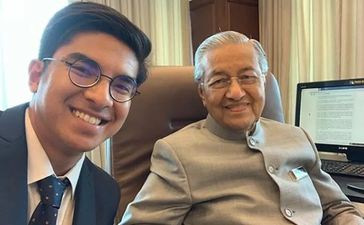 Syed Saddiq Syed Abdul Rahman (left) with Mahathir Mohamad in 2019. Photo: Instagram/syedsaddiq Syed Saddiq Syed Abdul Rahman (left) with Mahathir Mohamad in 2019. Photo: Instagram/syedsaddiq