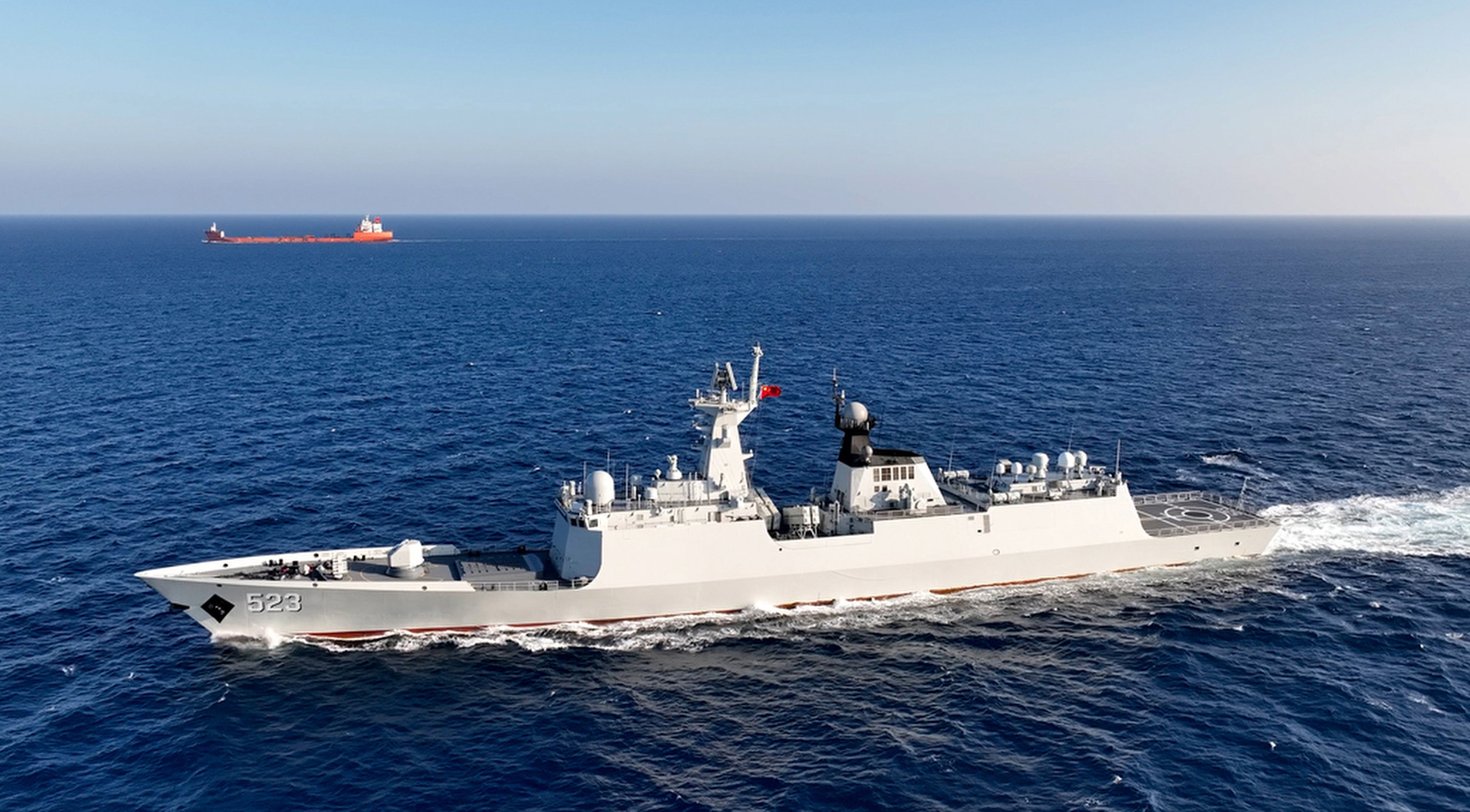 The Chinese frigate Honghe (Hull 523) forms part of the 47th escort task force. Photo: Handout