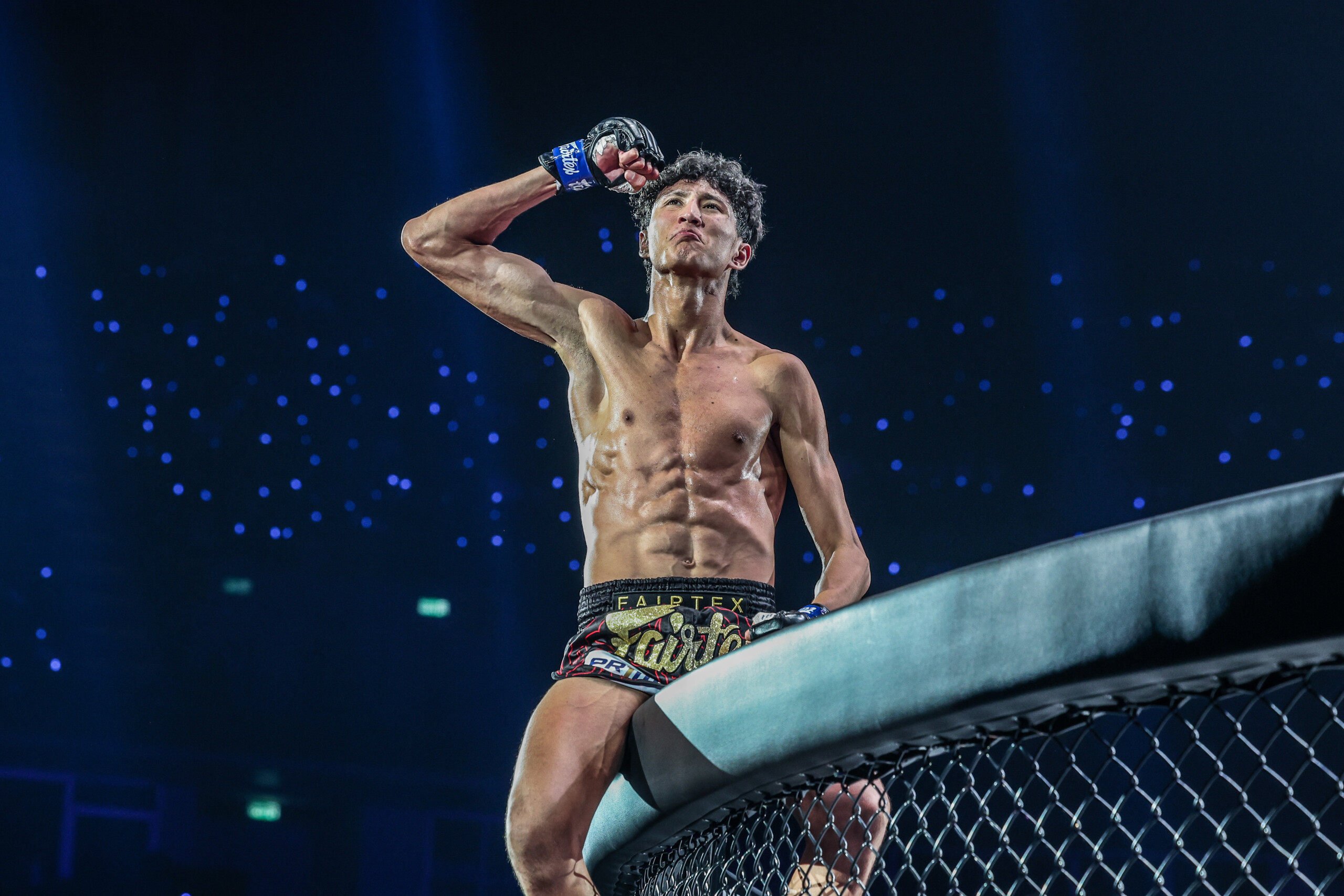 Nabil Anane was handed his belt inside the ring at ONE Friday Fights 114 last month, after Superlek Kiatmoo9 failed to make weight for their rematch in March. Photo: ONE Championship