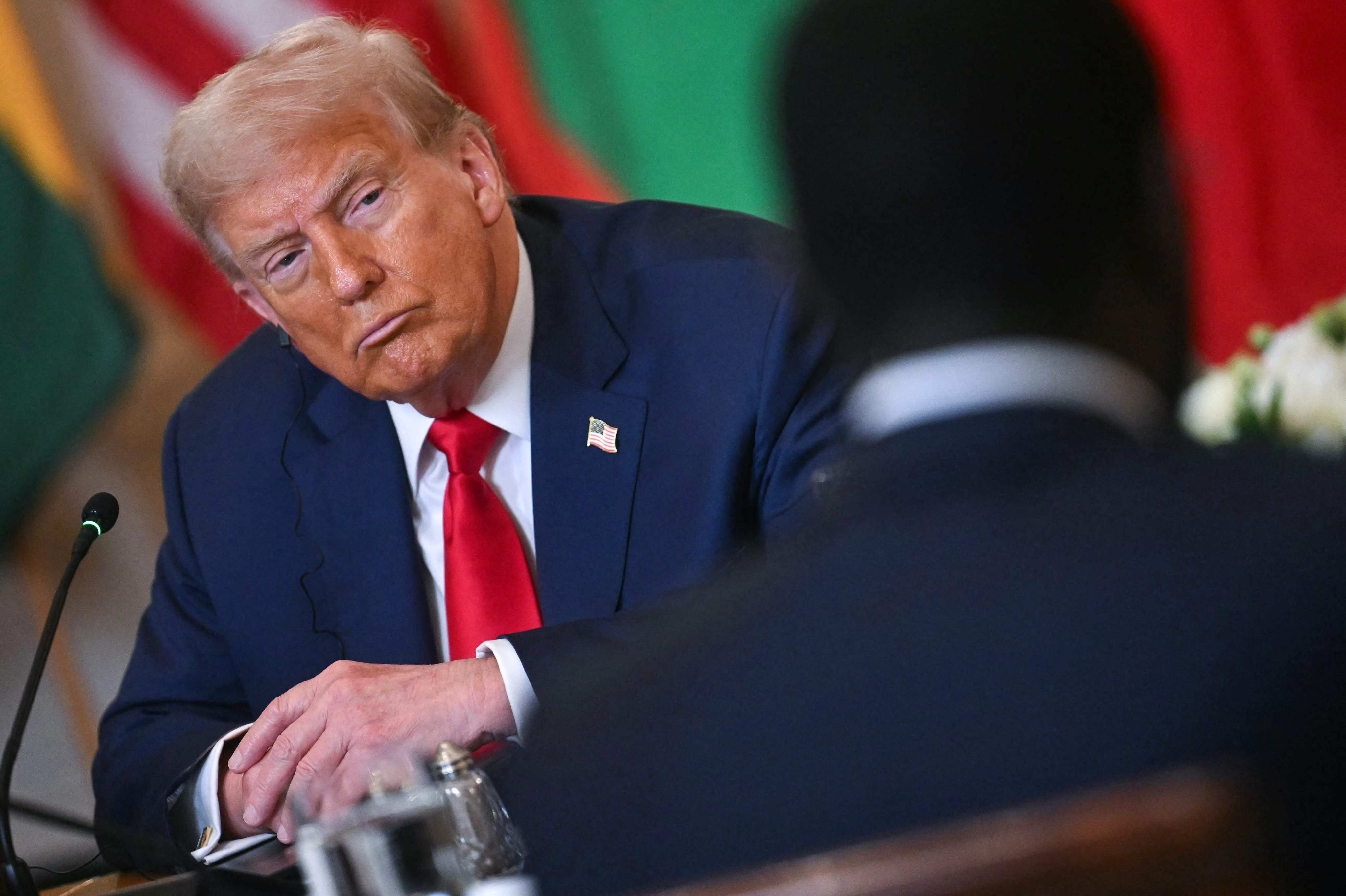 US President Donald Trump during a meeting with visiting Afrian Leaders at the White House. Photo: AFP