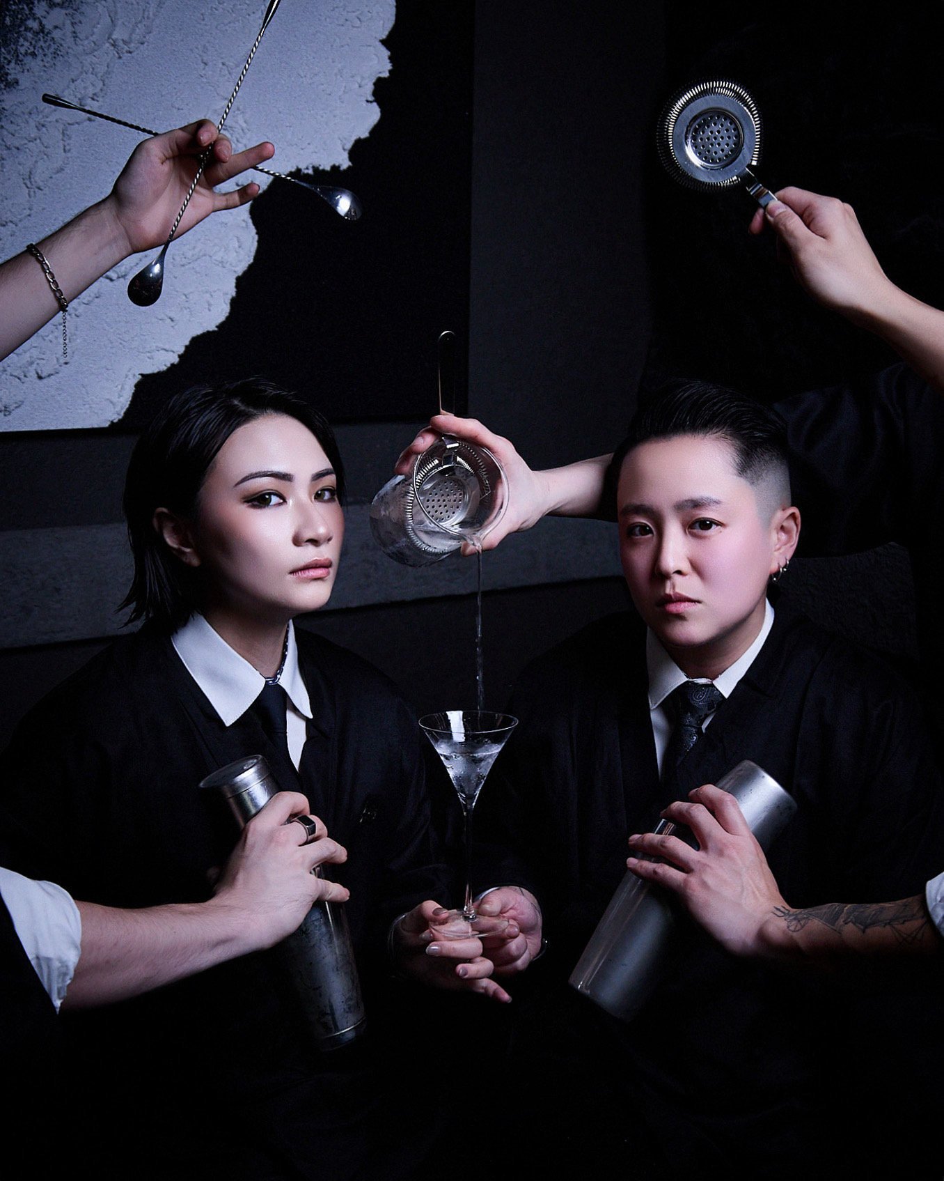 Birs Wong (left) and Jo Lo are the brains behind Bar Mind, a new cocktail concept which soft opened in Central in June, with a focus on minimalism, authenticity and the drinks themselves. Photo: Bar Mind