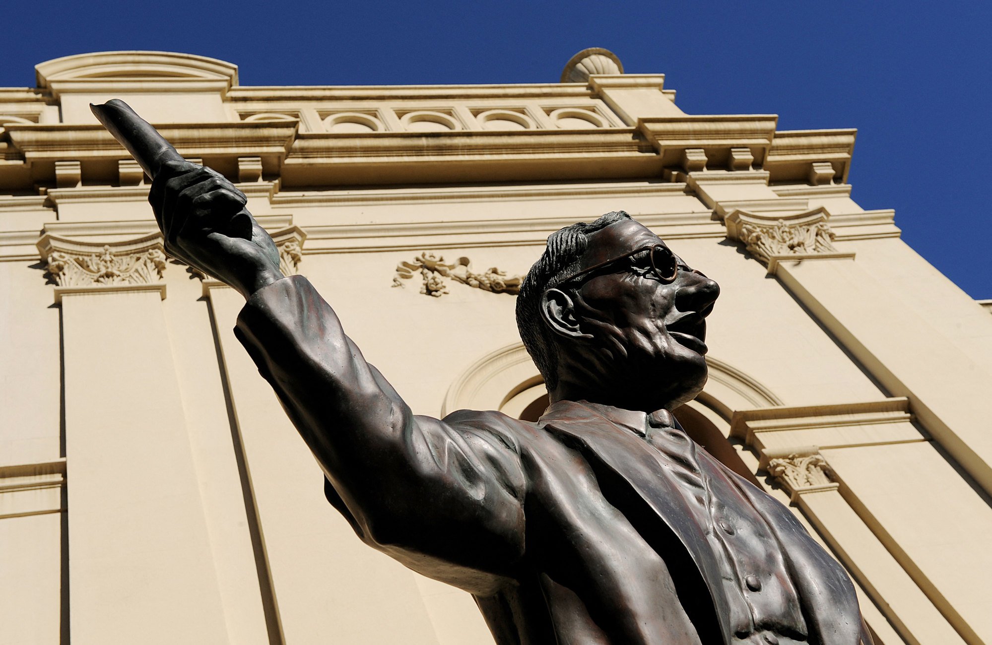 A sculpture of John Curtin, Australia’s wartime prime minister from 1941 to 1945, is seen in Fremantle near Perth, Australia. Photo: AFP A sculpture of John Curtin, Australia’s wartime prime minister from 1941 to 1945, is seen in Fremantle near Perth, Australia. Photo: AFP