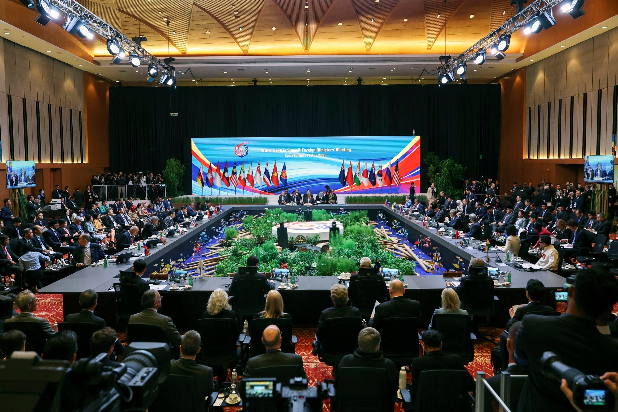 The 15th East Asia Summit foreign ministers’ meeting taking place in Kuala Lumpur on Friday. Photo: EPA The 15th East Asia Summit foreign ministers’ meeting taking place in Kuala Lumpur on Friday. Photo: EPA