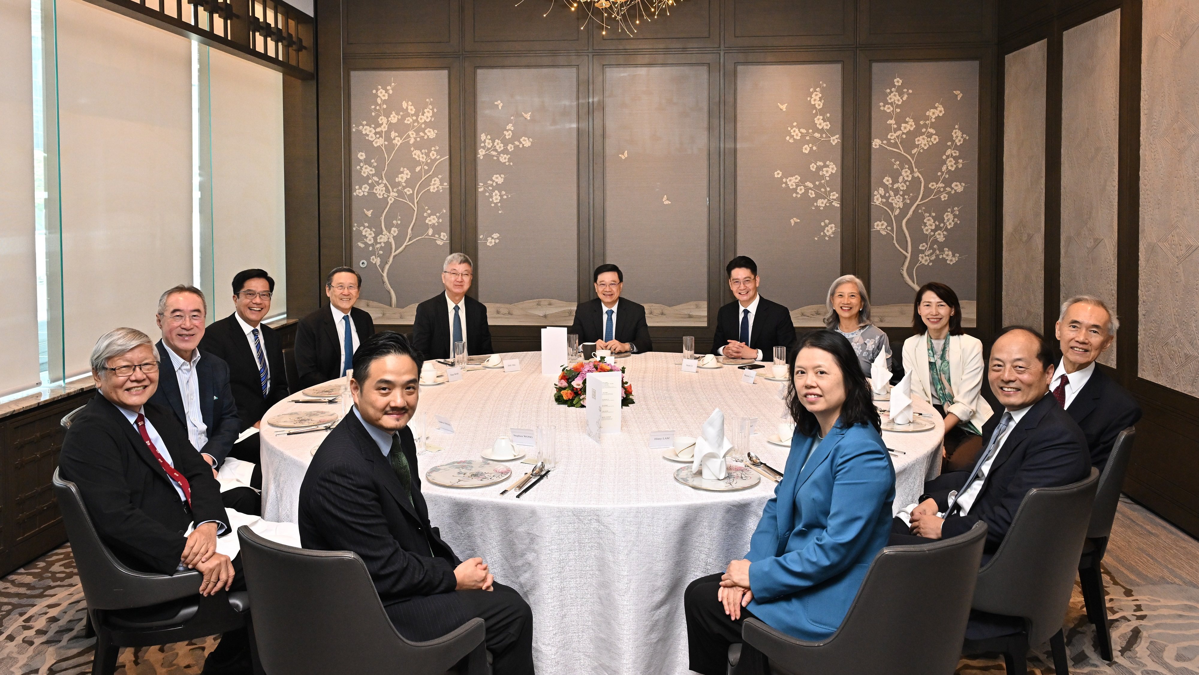 City leader John Lee meets with the Chief Executive’s Council of Advisers ahead of his fourth policy address. Photo: Handout