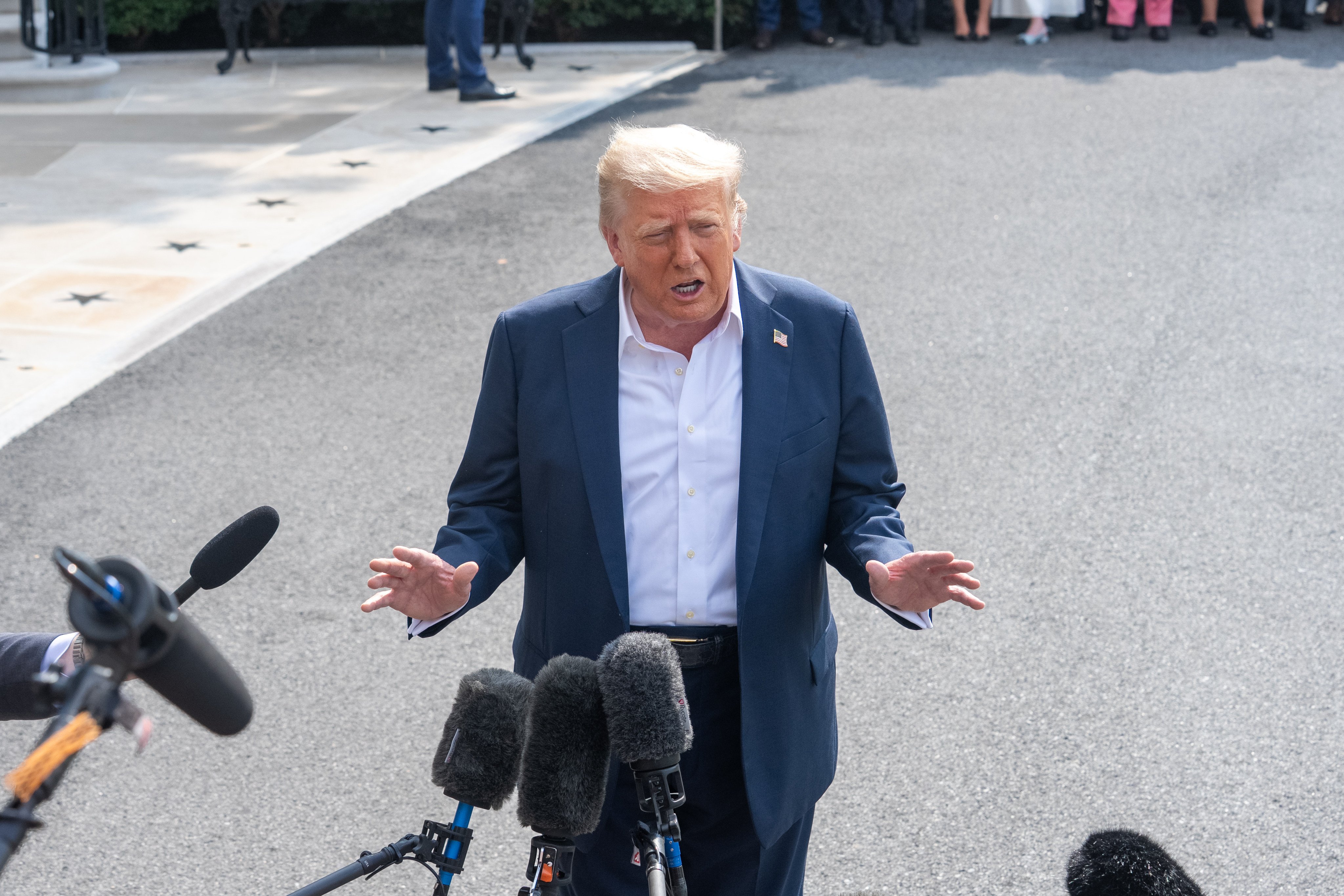 US President Donald Trump speaks to the press in Washington on July 11. Photo: Xinhua